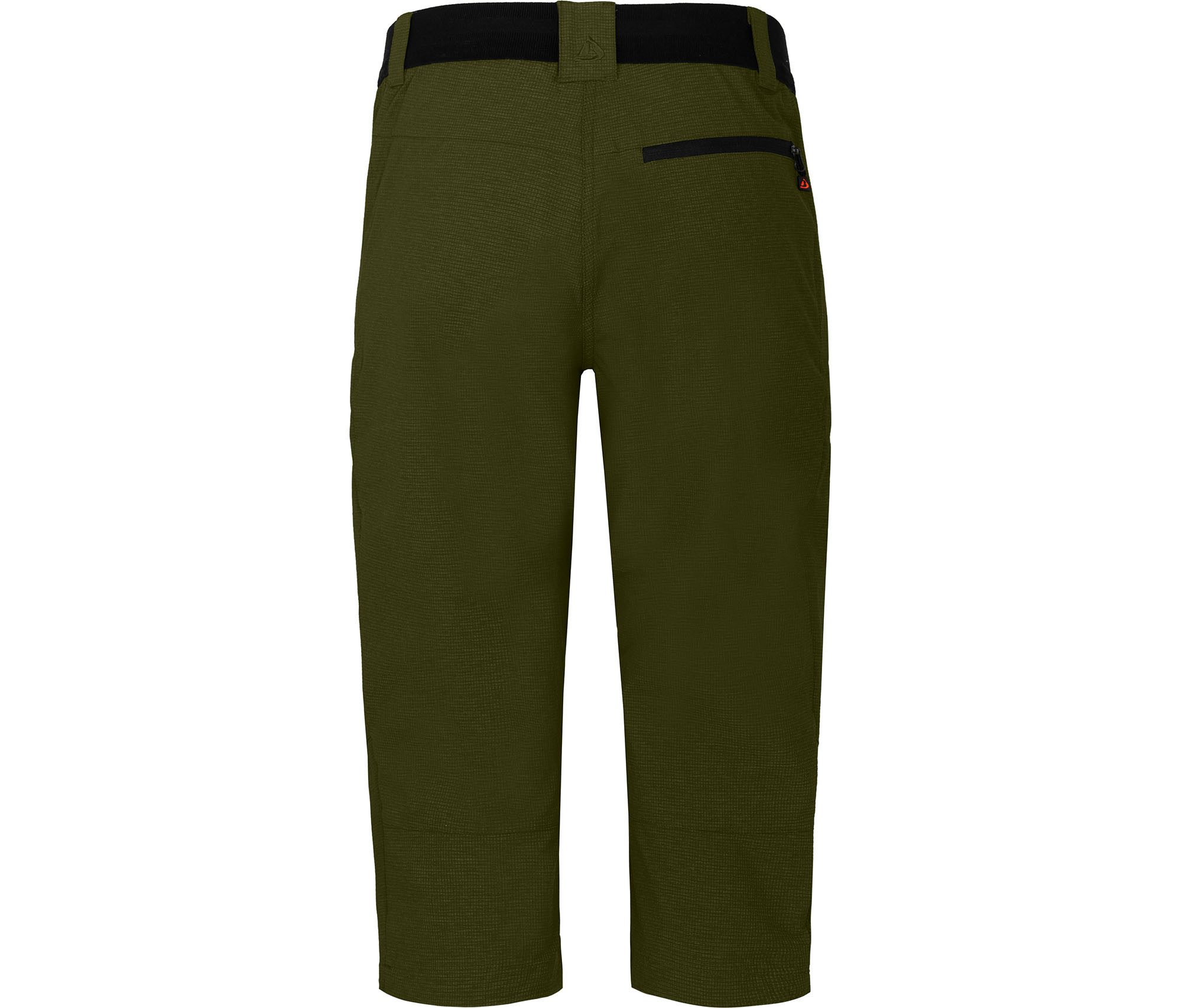 Bergson Outdoorhose PORI Capri Damen 3/4 Wanderhose, robust, elastisch, Normalgrößen, dunkel grün