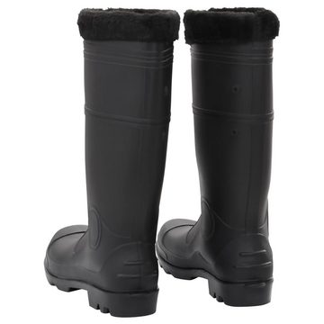 vidaXL Wathose Gummistiefel mit Herausnehmbarem Innenfutter Schwarz Gr. 44 PVC