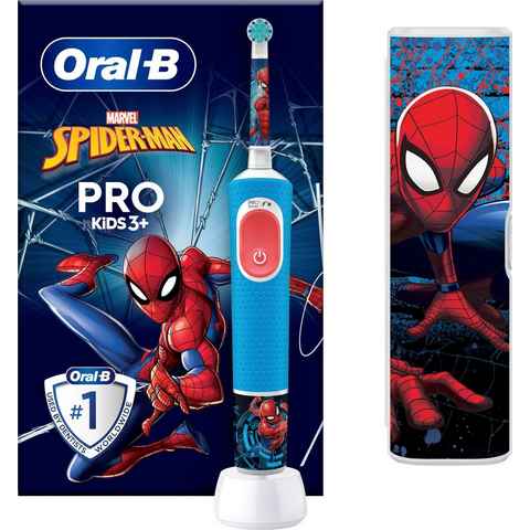 Oral-B Elektrische Zahnbürste Pro Kids Spiderman, Aufsteckbürsten: 1 St., für Kinder ab 3 Jahren