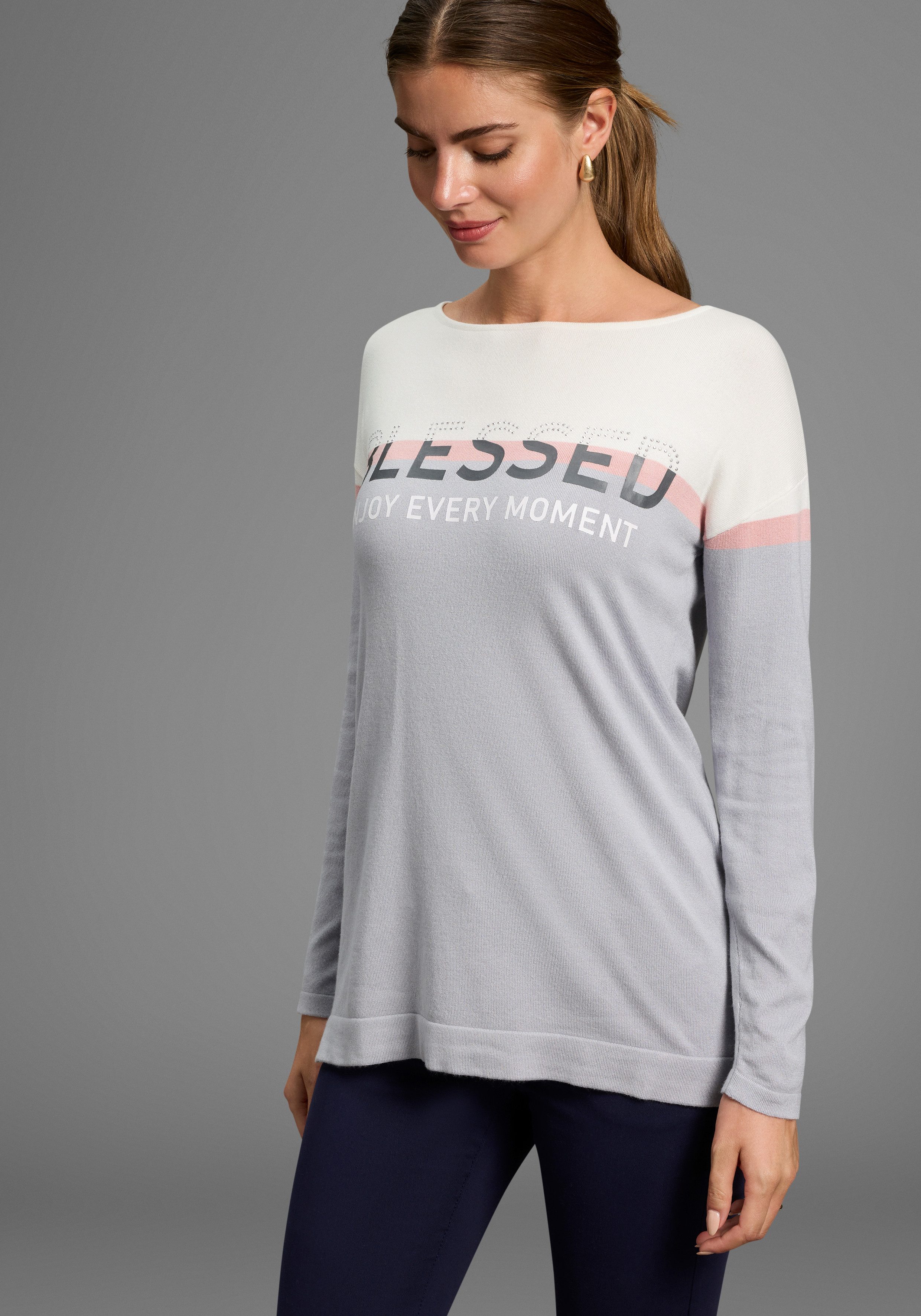 Laura Scott Strickpullover mit dezent glitzerndem günstig online kaufen