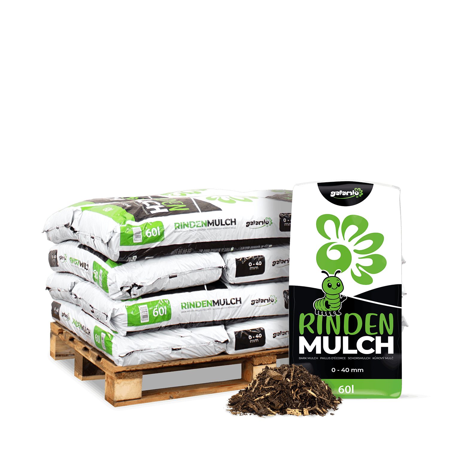 GALAMIO Rindenmulch, (Palette, 12-St)