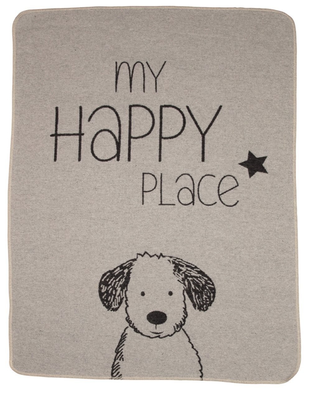 DAVID FUSSENEGGER Tierdecke Hundedecke 'my happy place' 70 x 90 cm günstig online kaufen