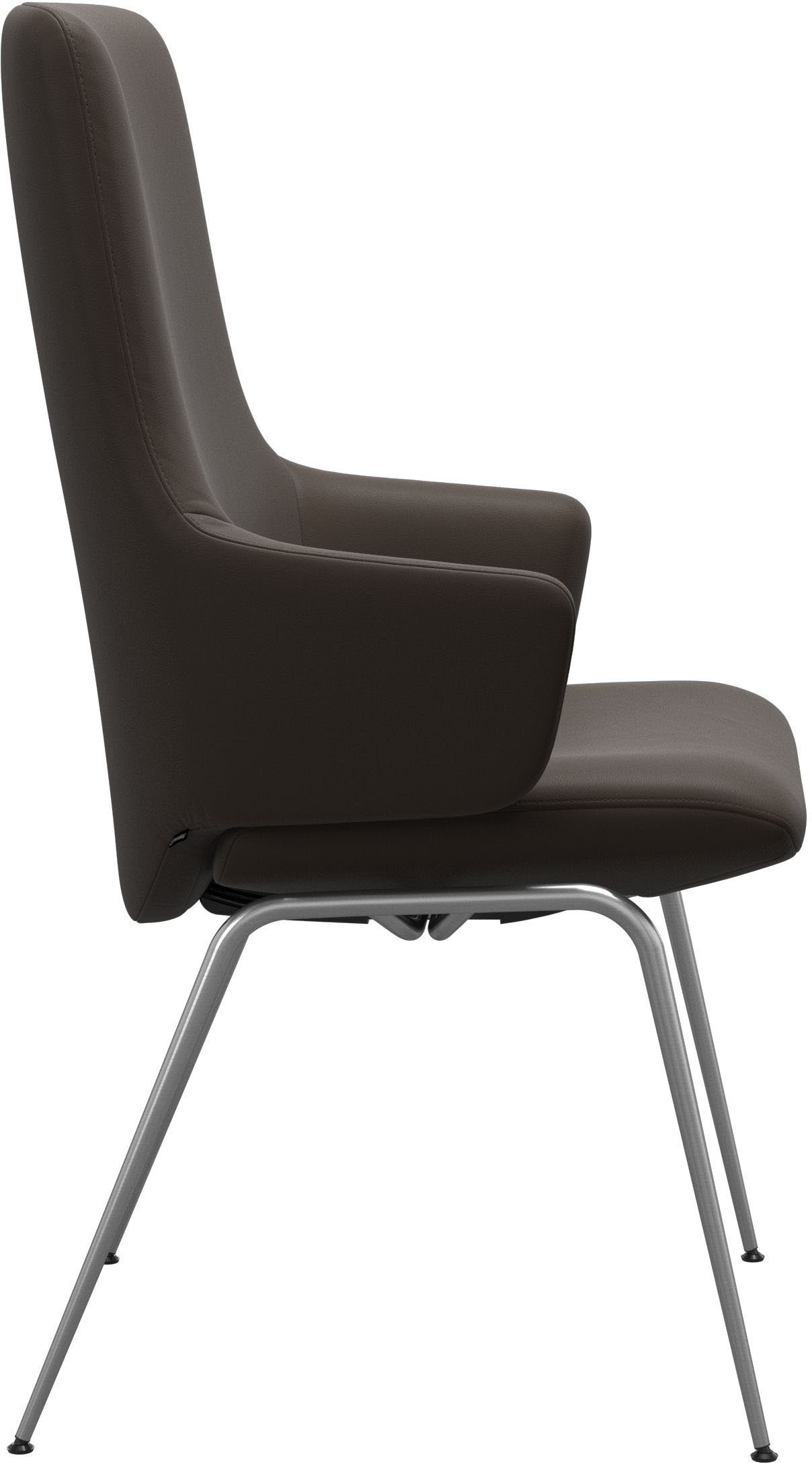 Back Stahl Beinen in L, matt Armlehne, mit mit Schwarz High Polsterstuhl aus Größe Stressless® Laurel,