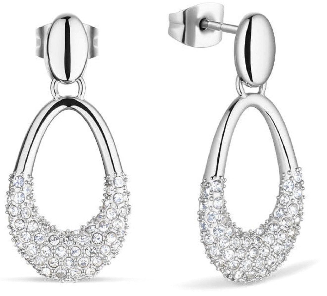 Bering Ohrhänger-Set Arctic Pavé Ohrringe silberne Tropfen mit funkelnden Kristallen