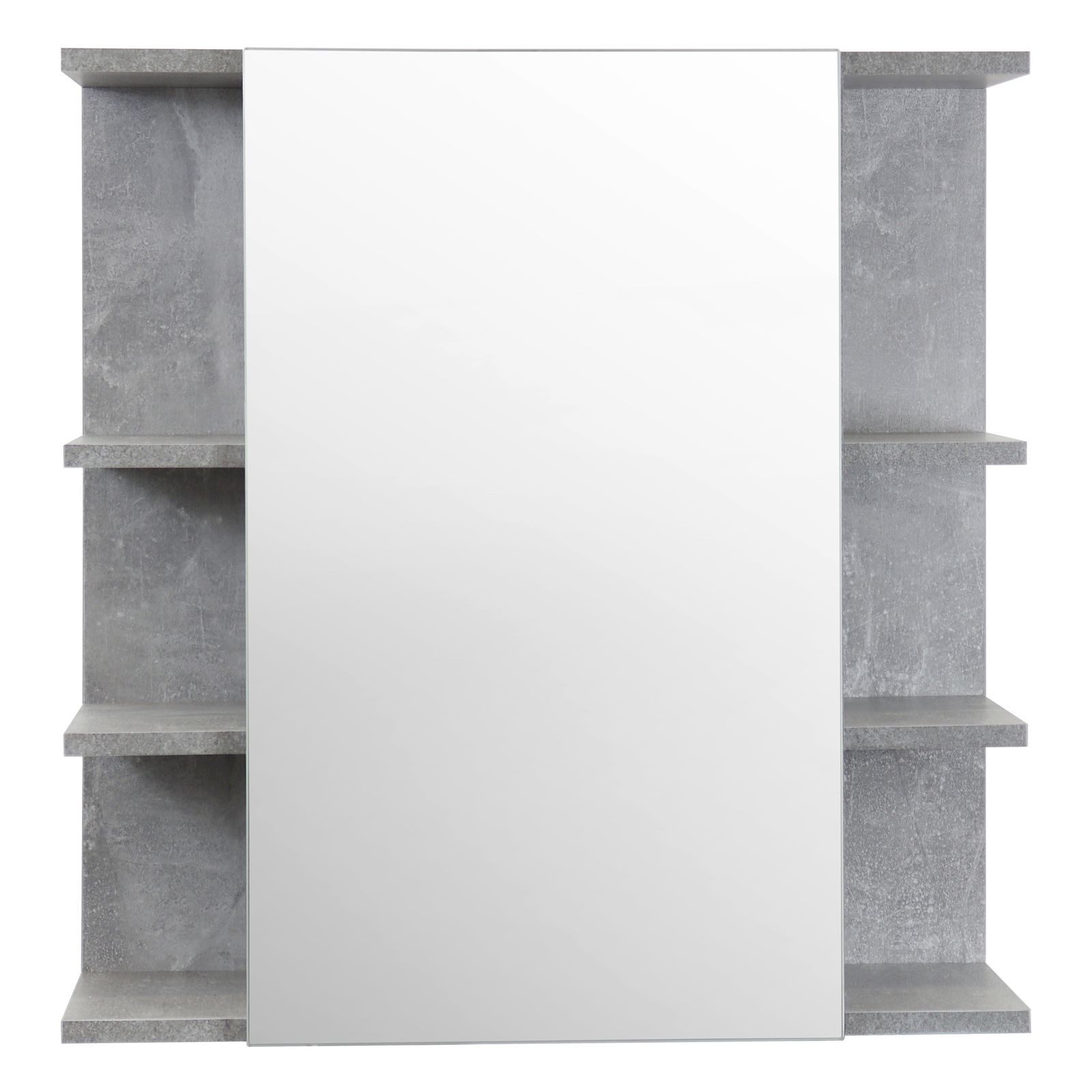 Stabilo Sanitär Hängeschrank Eintüriger Spiegelschrank in Marmor Optik mit 6 Seitenflächen (1-St) Spiegelschrank mit 6 Seitenflächen – Bild 2 von 5