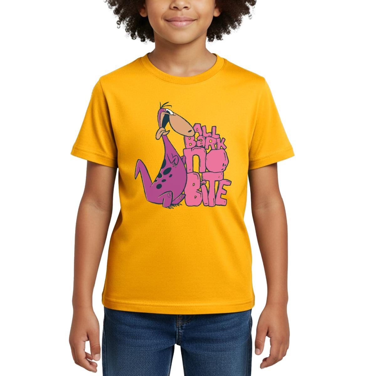 Spreadshirt T-Shirt The Flintstones Dino Spruch All Bark No Bite Kinder T-Shirt (1-tlg)