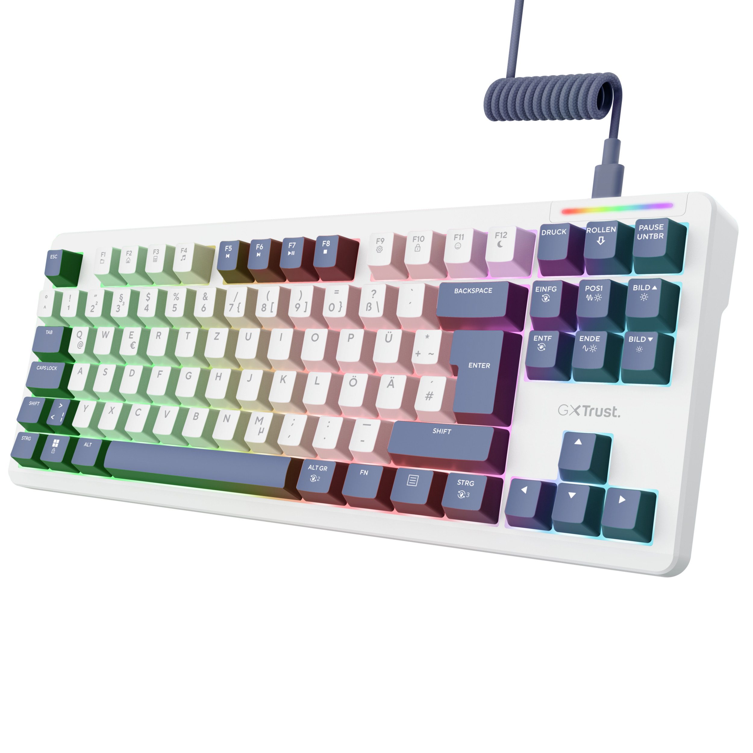 Trust GXT 872 Xyra TKL Gaming Tastatur mechanisch RGB Keyboard für PC Gaming-Tastatur