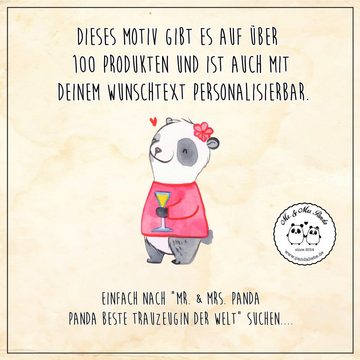 Mr. & Mrs. Panda Tragetasche Panda Beste Trauzeugin der Welt - Transparent - Geschenk, Mitbringsel (1-tlg), Lange Tragegriffe