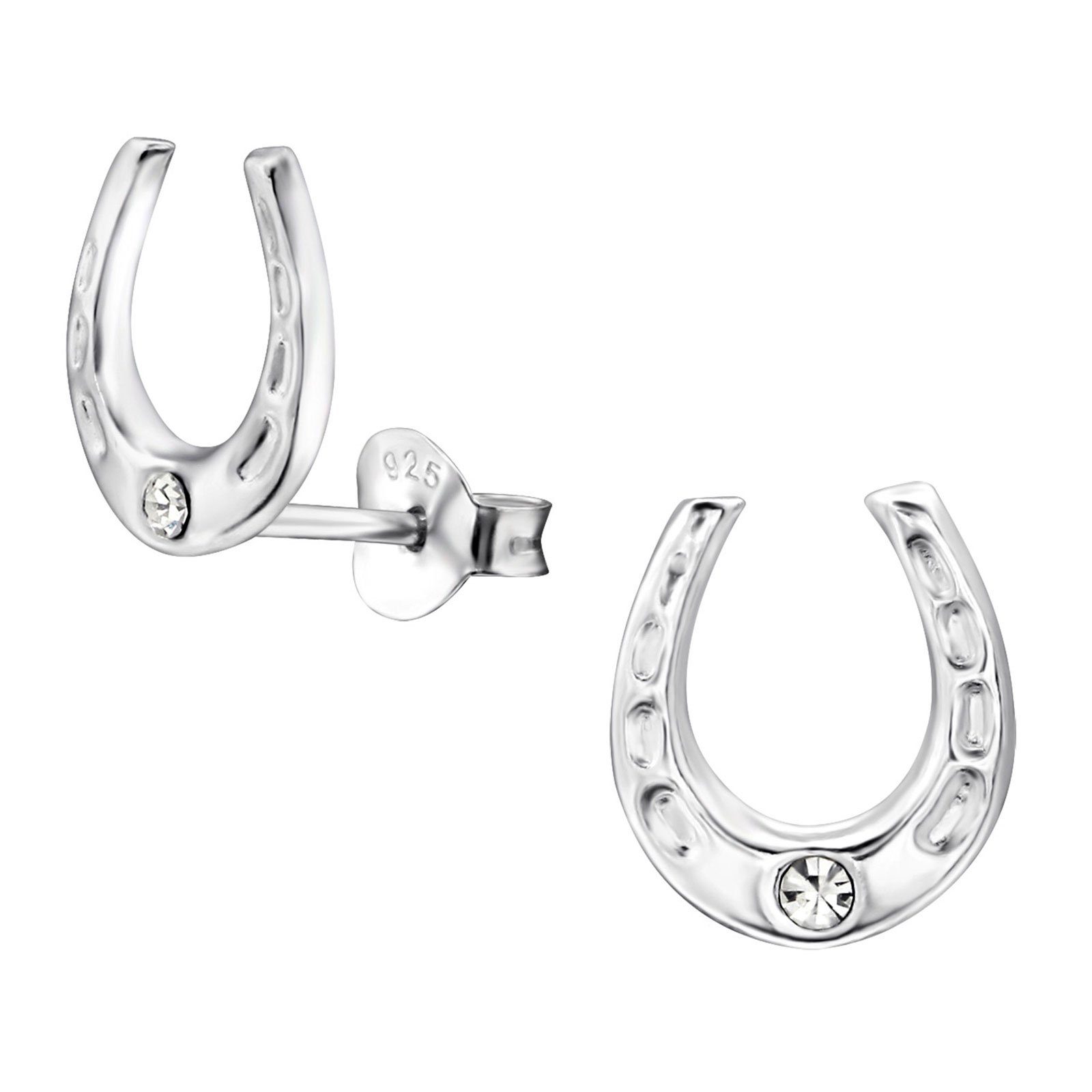 Monkimau Ohrring-Set Hufeisen Damen Ohrringe aus Silber, Hypoallergen