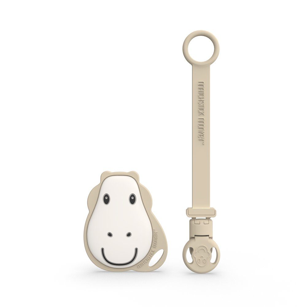 Matchstick Monkey Beißring Matchstick Monkey Geschenkset Schnullerclip & flacher Beißring, Befestigen Sie Ihren Beißring einfach am Schnullerclip