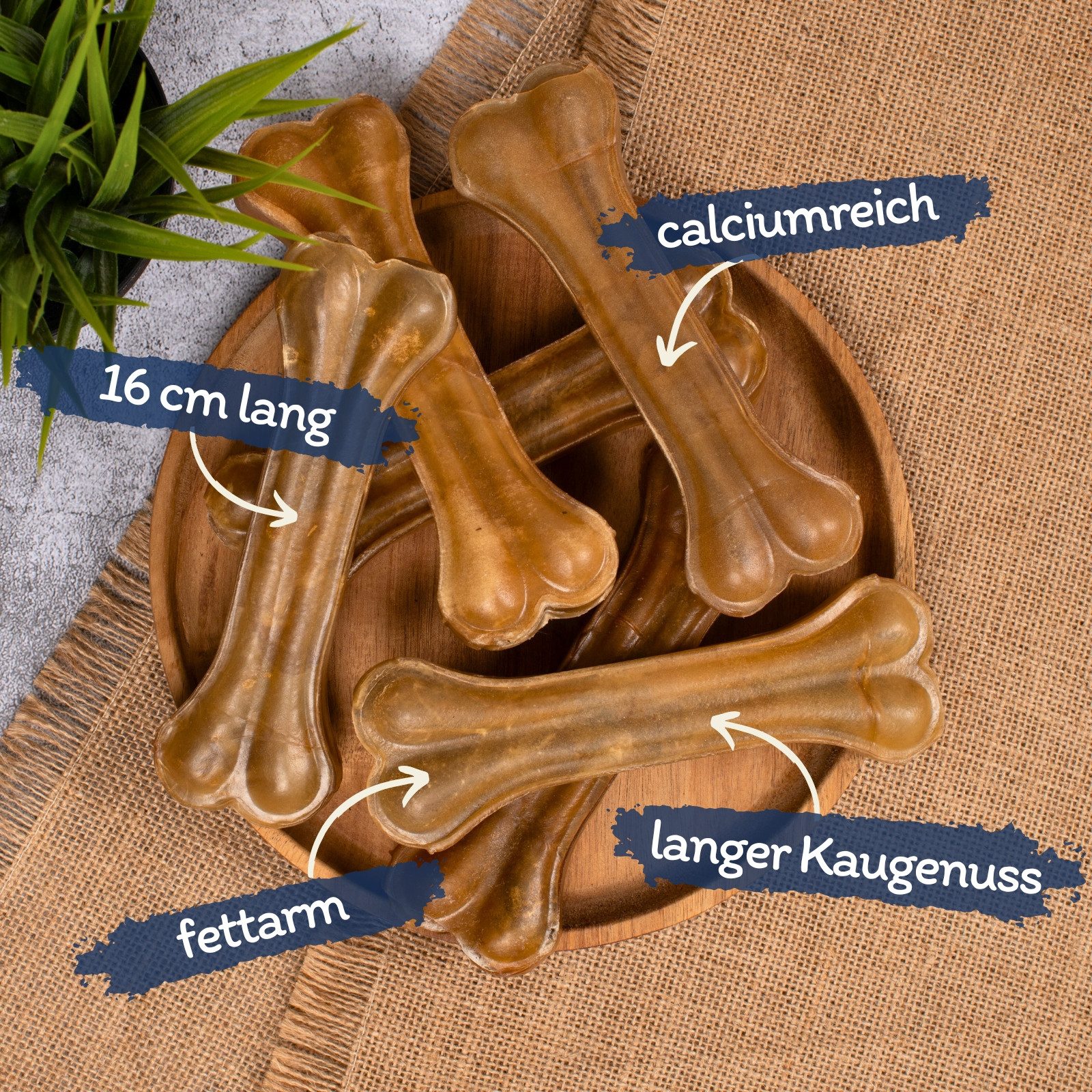 Lyra Pet 50 Stk. Lyra Pet® Kauknochen ca. 16 cm Rind, Ergänzungsfutter für: Hund