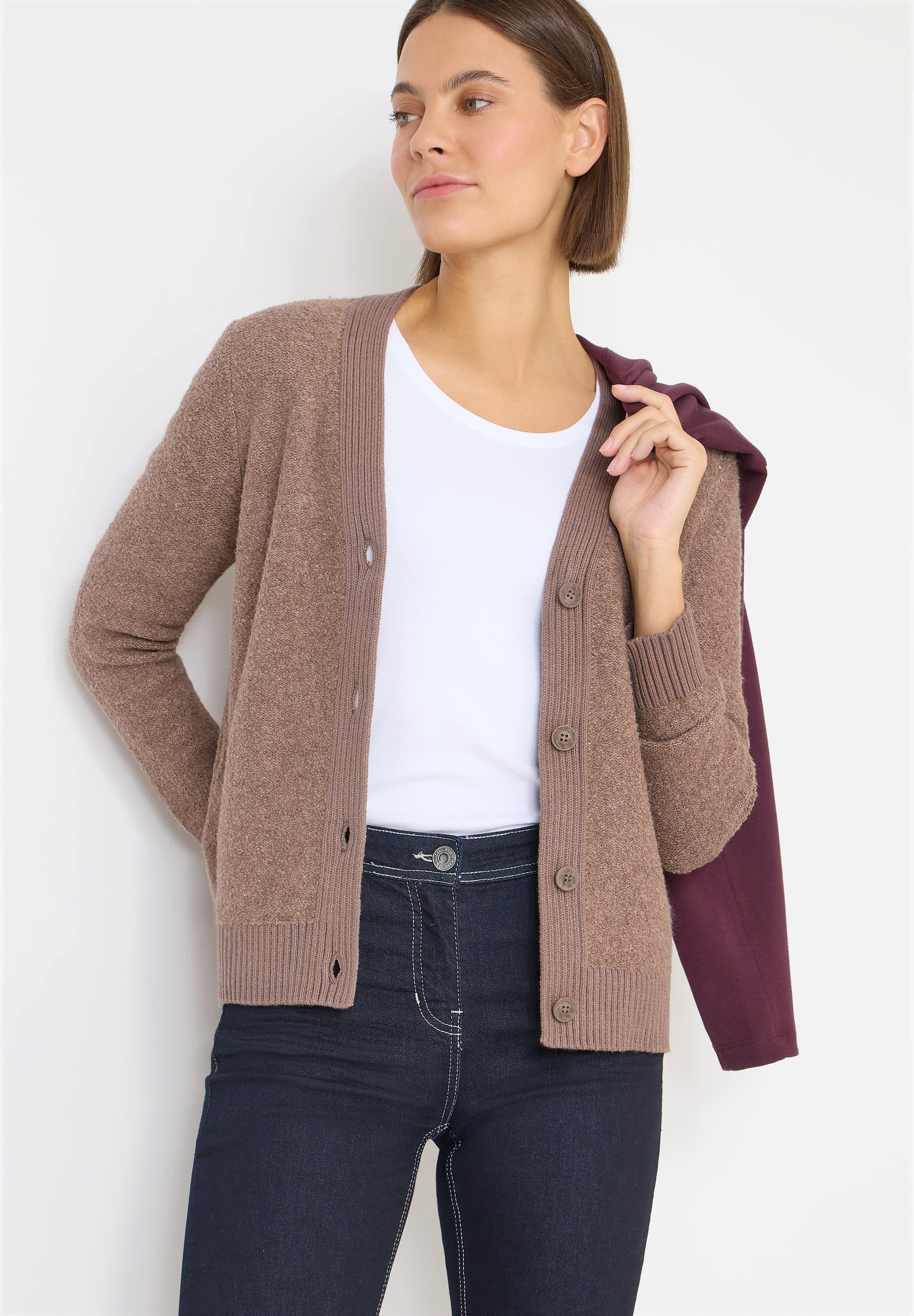 CECIL Strickjacke Softer Bouclé Cardigan (1-tlg) günstig online kaufen