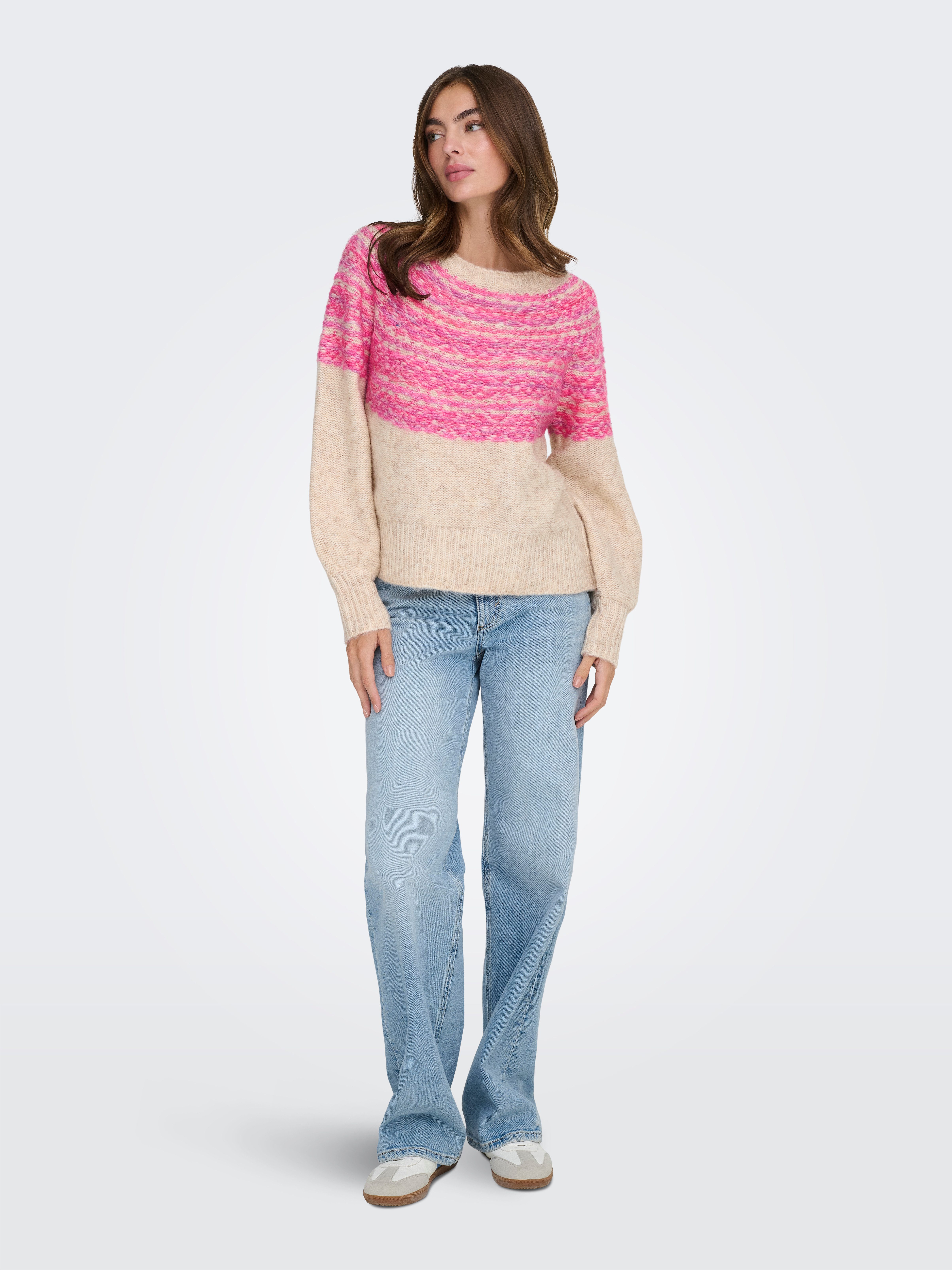 ONLY Strickpullover ONLSIDONA LIFE LS JQ O-NECK KNT
