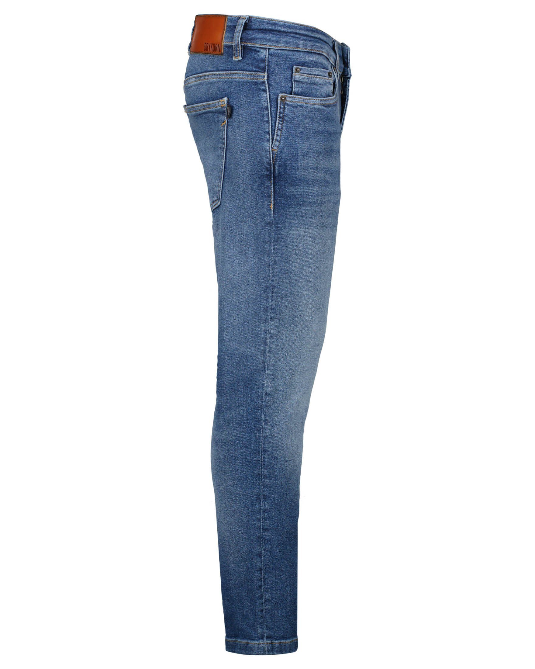 Drykorn 5-Pocket-Jeans Herren Jeans WEST Slim Fit (1-tlg), Branding-Detail  aus Leder hinten am Bund