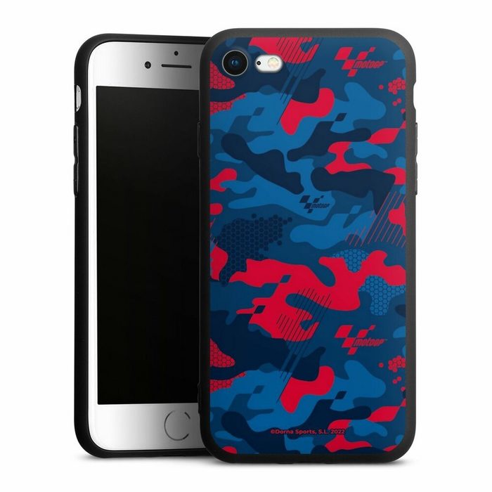 DeinDesign Handyhülle MotoGP Tarnmuster Camouflage Camouflage Pattern Red Apple iPhone SE (2020) Silikon Hülle Premium Case Handy Schutzhülle