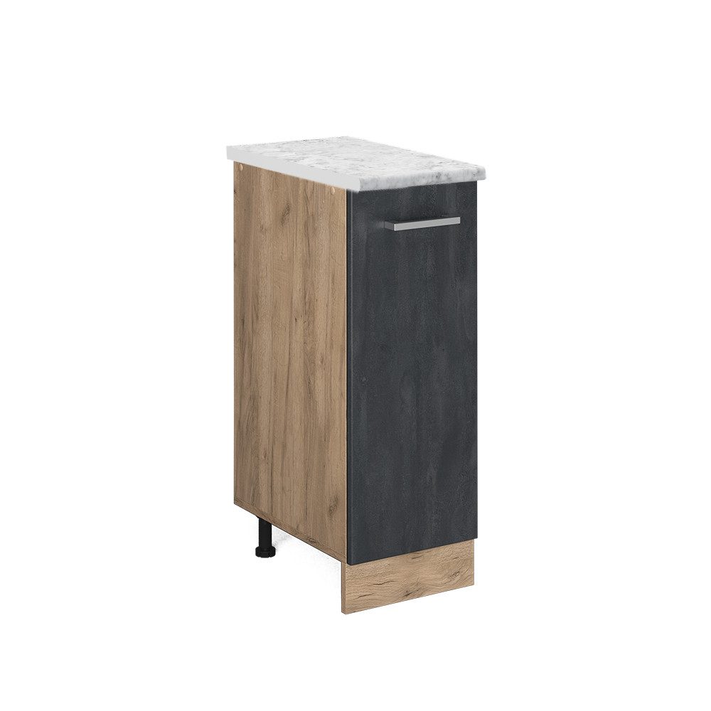 Vicco Apothekerschrank R-Line, Schwarz Beton/Goldkraft Eiche, günstig online kaufen