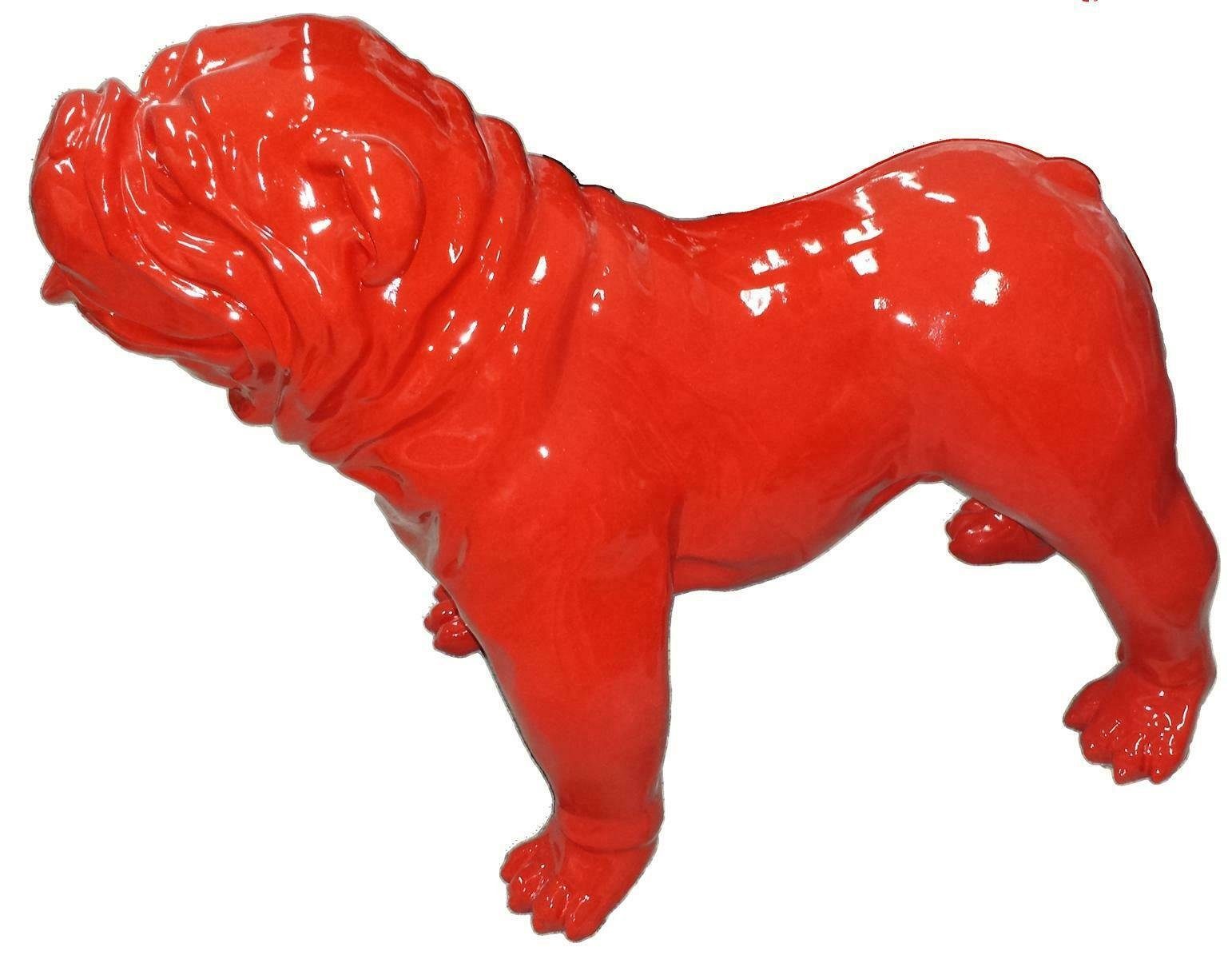 JVmoebel Gartenfigur, Design Hund Abstrakte Tier Figuren roter Statuen Skulptur Deko Statue
