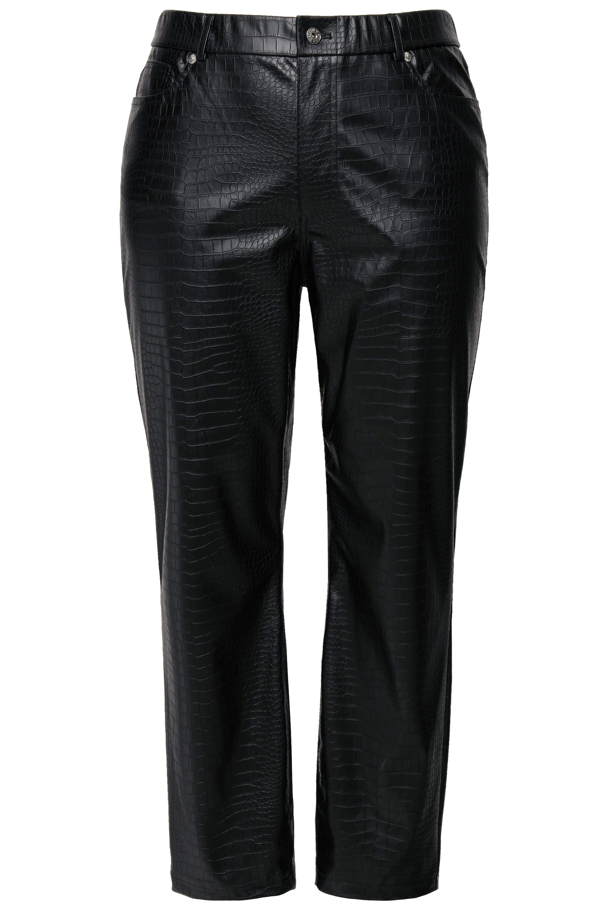 Studio Untold Funktionshose Hose Lederoptik Krokoprint 5-Pocket günstig online kaufen