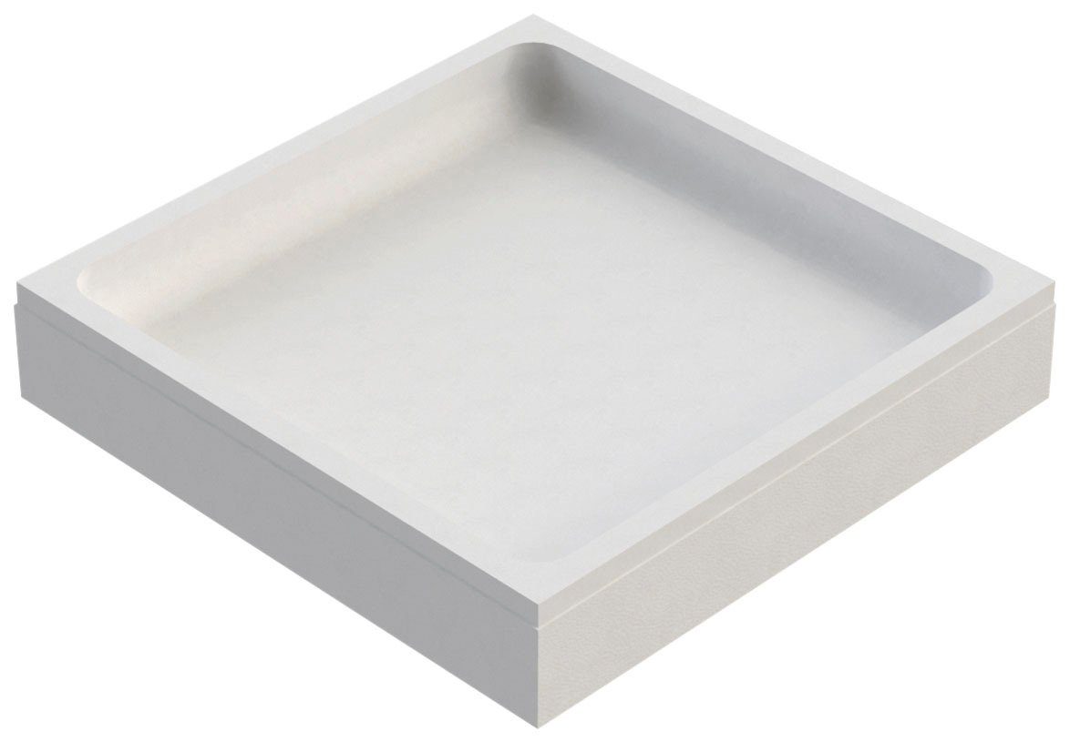 OTTOFOND Duschwanne, quadratisch, Sanitäracryl, Set, 80x80x3 cm, mit Wannenträger, Ablaufgarnitur und Fugendichtband
