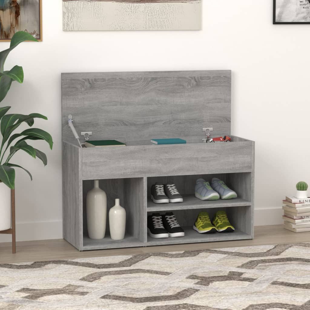 vidaXL Schuhschrank 80 x 30 x 45 cm Schuhregal Schuhschrank Schuhbank Grau Sonoma 80x30x45