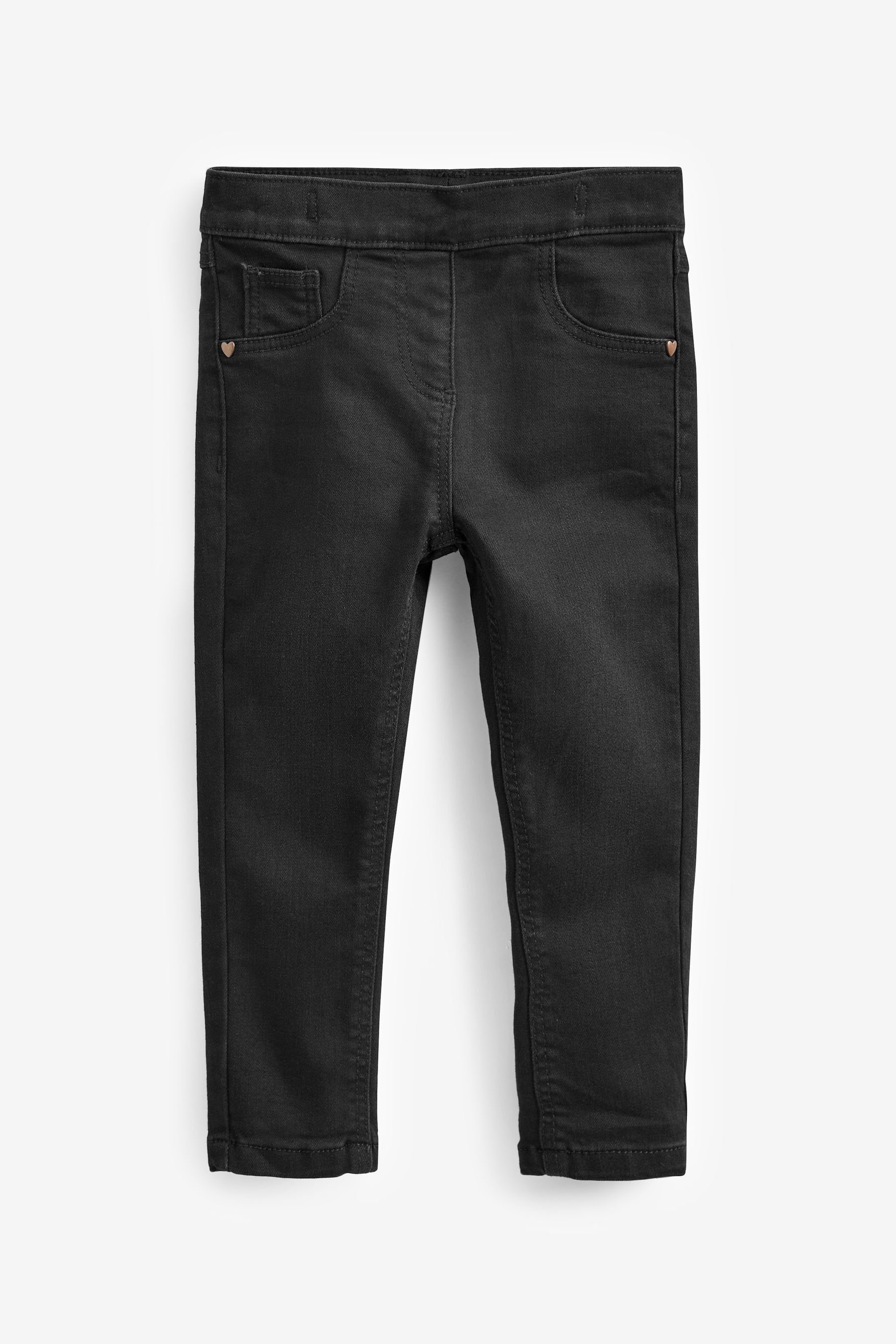 Next Jeansjeggings Jeggings mit (1-tlg) Monogramm Denim Black