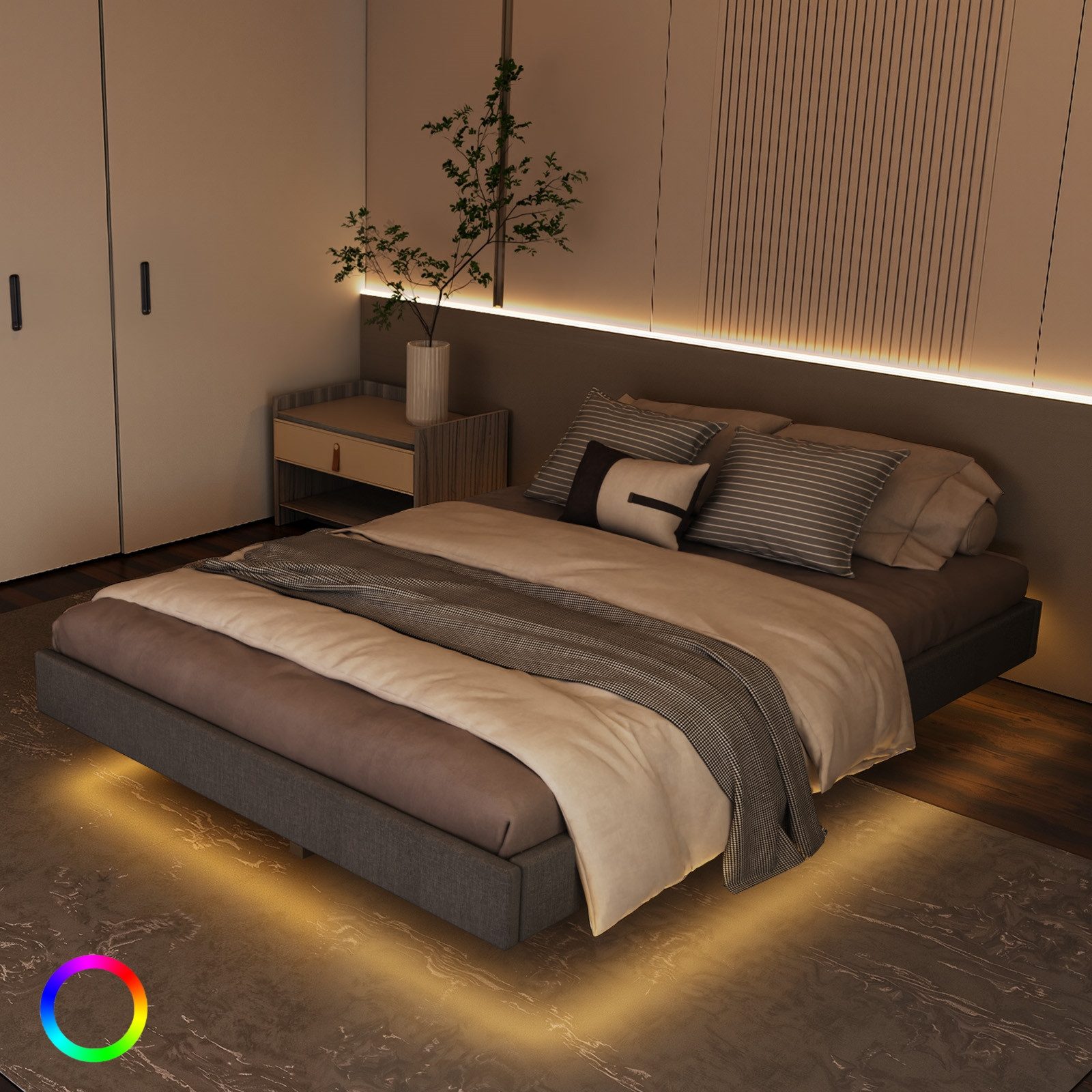 WILGOON Bettgestell Metallbett Schwebebett Bettgestell mit günstig online kaufen
