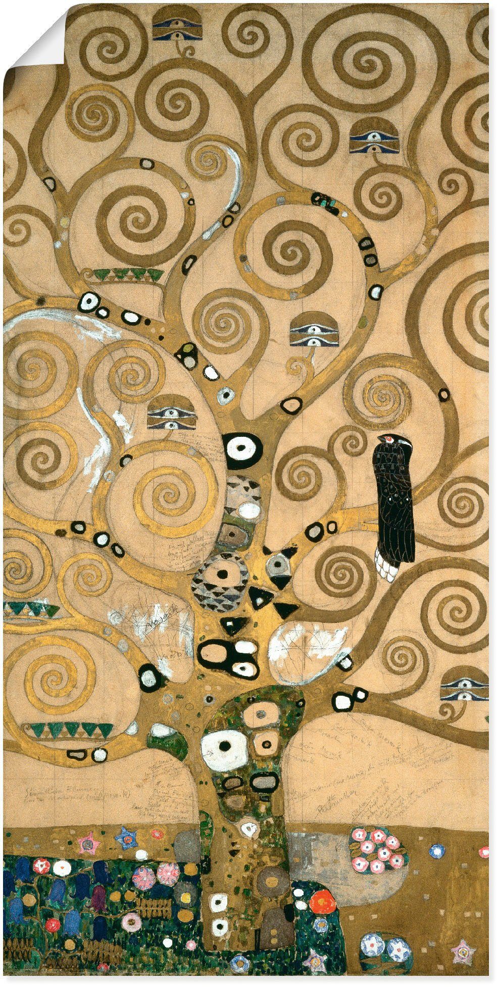 Artland Wandbild Lebensbaum. versch. Größen Detail, (1 als Wandaufkleber in Werkvorlage, Poster St), Bäume oder Leinwandbild