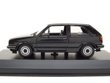 Maxichamps Modellauto VW Golf 2 1985 schwarz metallic Modellauto 1:43 Maxichamps, Maßstab 1:43