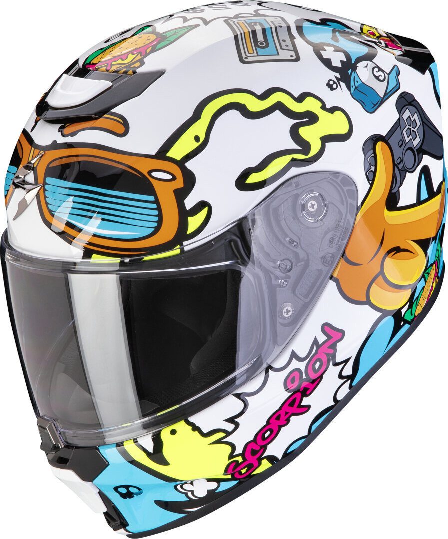 Scorpion Exo Motorradhelm Exo-JNR Air Fun Kinder Helm, Pinlock