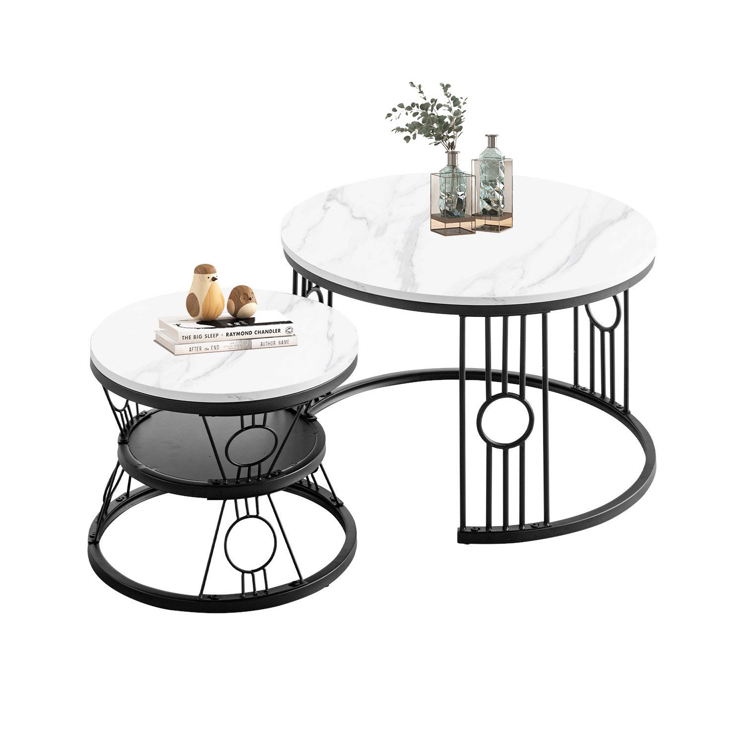 HAUSS SPOLE Couchtisch Kaffeetisch Sofatisch,stapelbarer Beistelltisch,mit günstig online kaufen