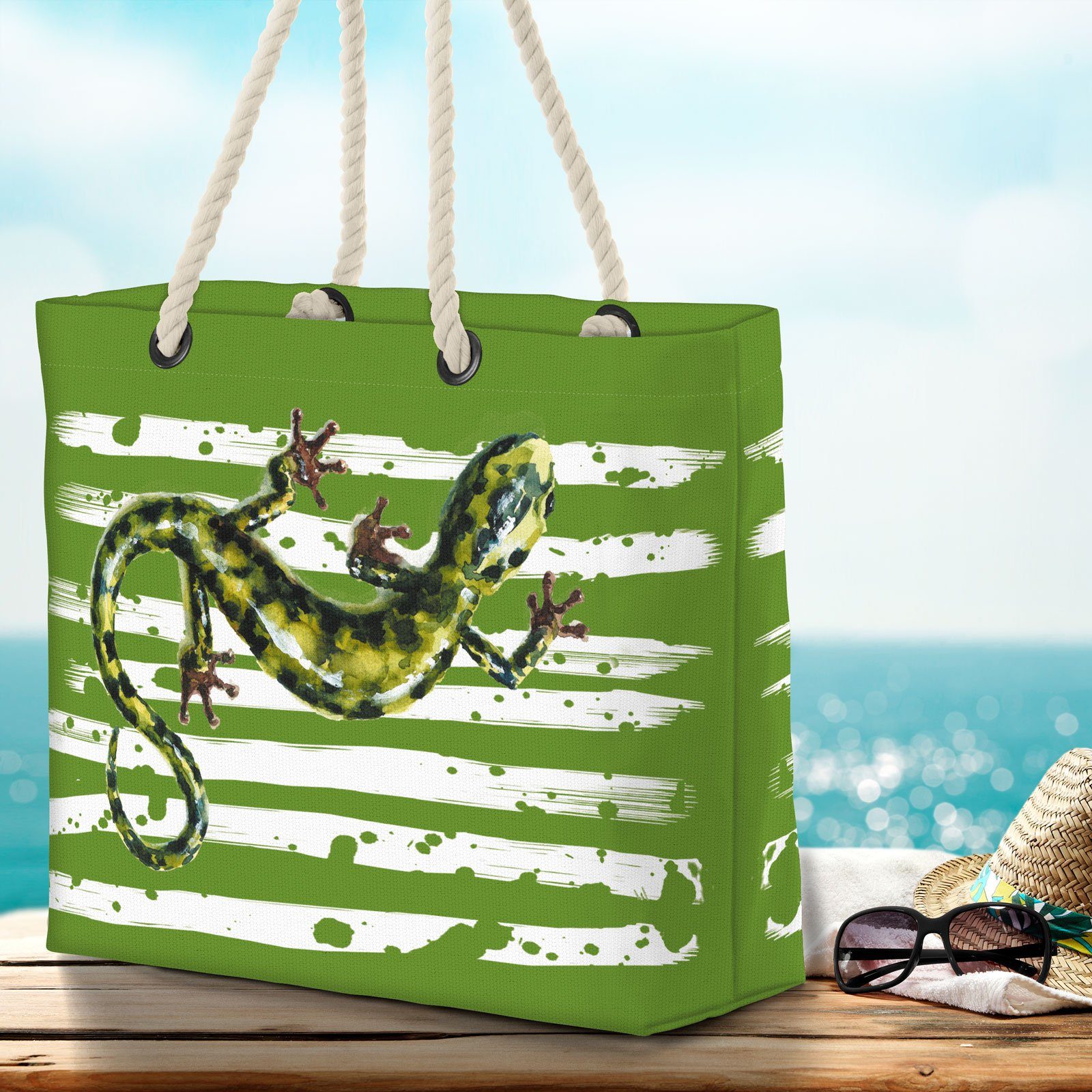 Geko Salamander Reise-Haustier (1-tlg), Strandtasche VOID