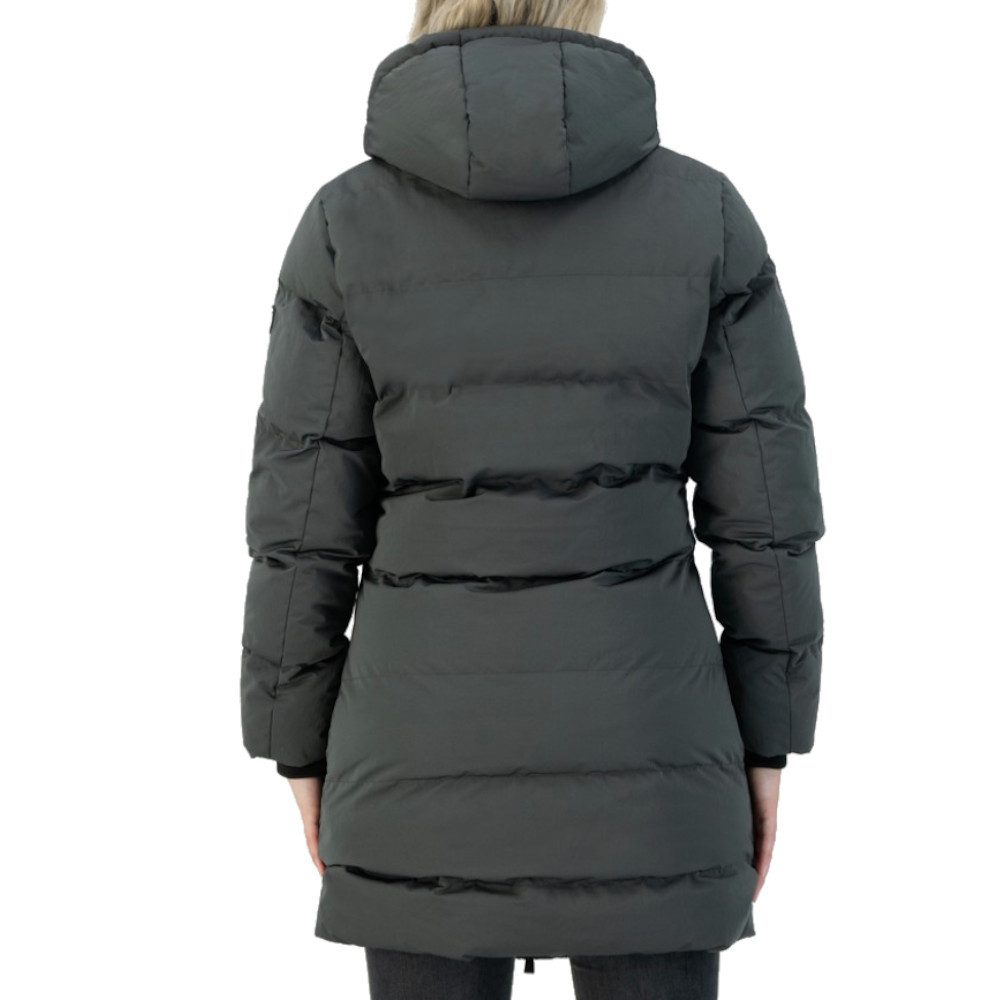 Kjelvik Wintermantel Elles Padded Schmal geschnittener Steppmantel mit Kapuze, 2-Wege-Reißverschluss