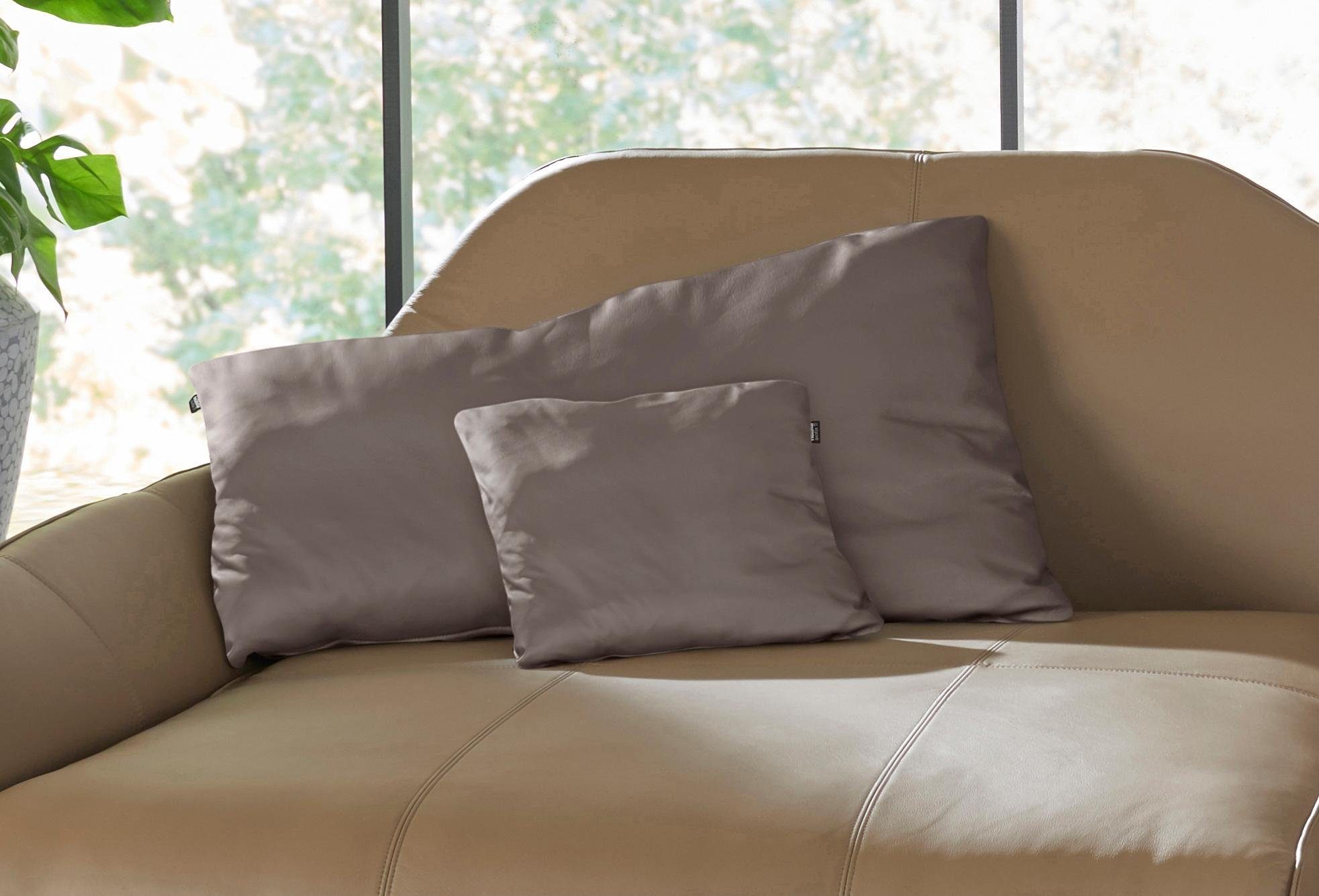 hülsta sofa Dekokissen hs.480, wahlweise in oder Stoff Leder, drei Größen in beigegrau