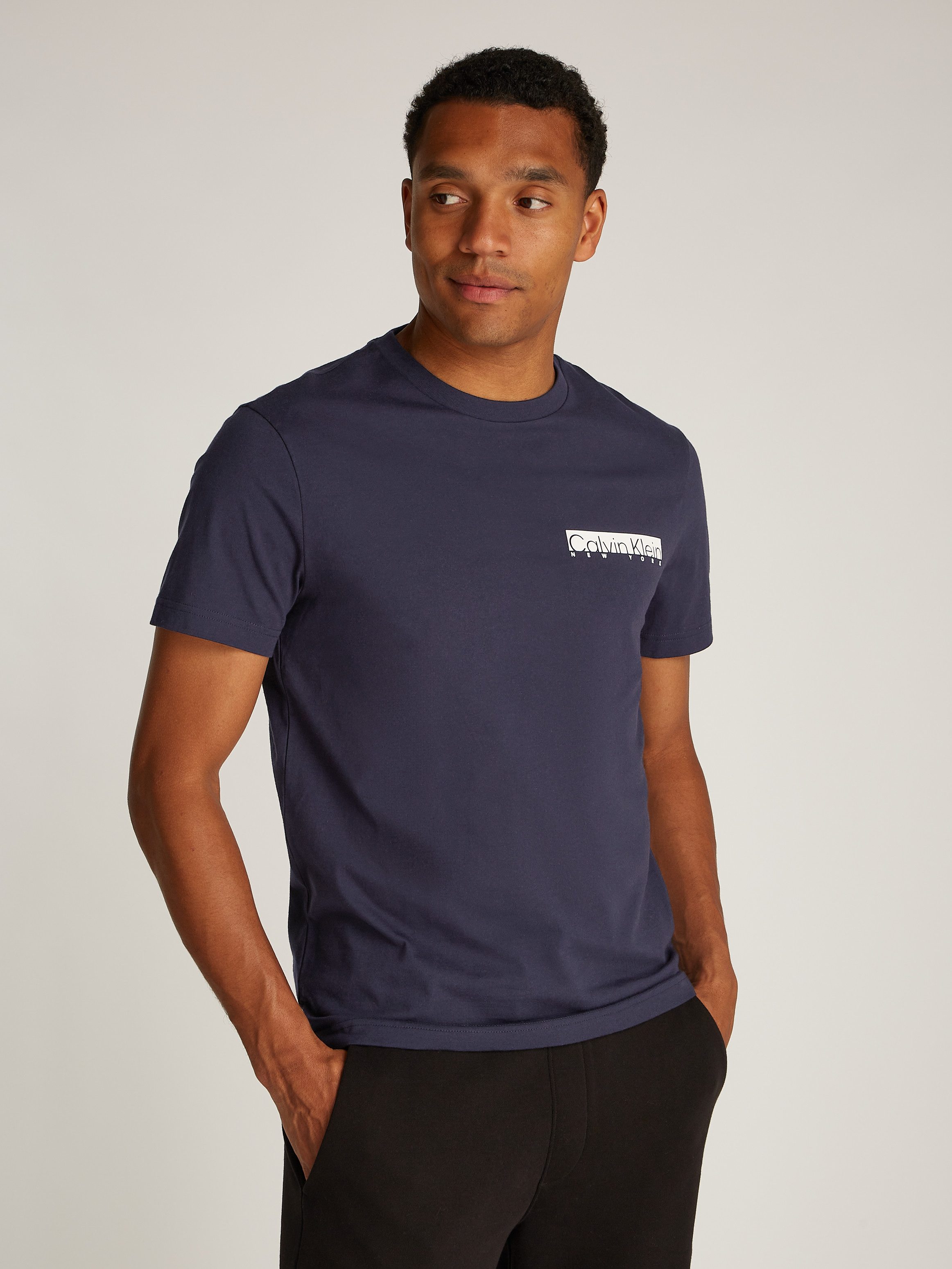 Rundhalsshirt NY CHEST BOX LOGO T-SHIRT