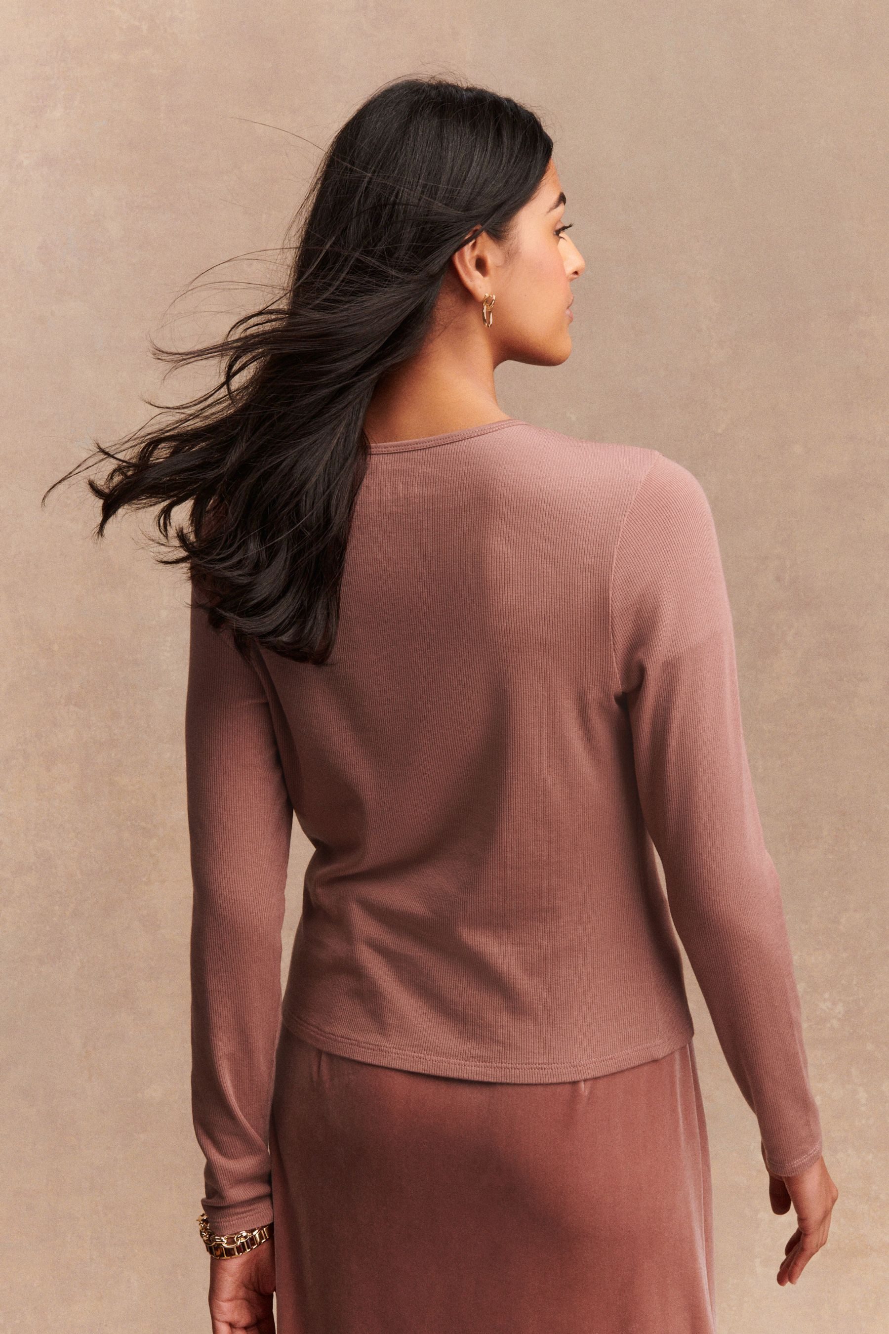 Next Strickjacke Gerippte geknöpfte Strickjacke mit langen Ärmeln (1-tlg) günstig online kaufen