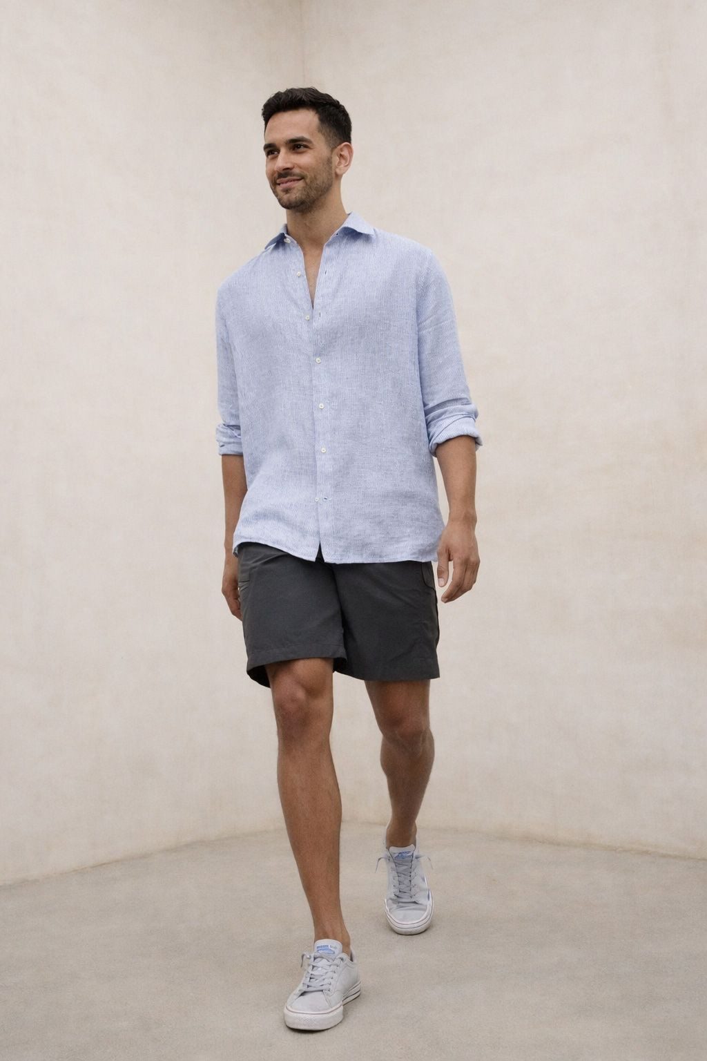 ECOALF Langarmhemd ALFREDO LINEN STRIPES SHIRT