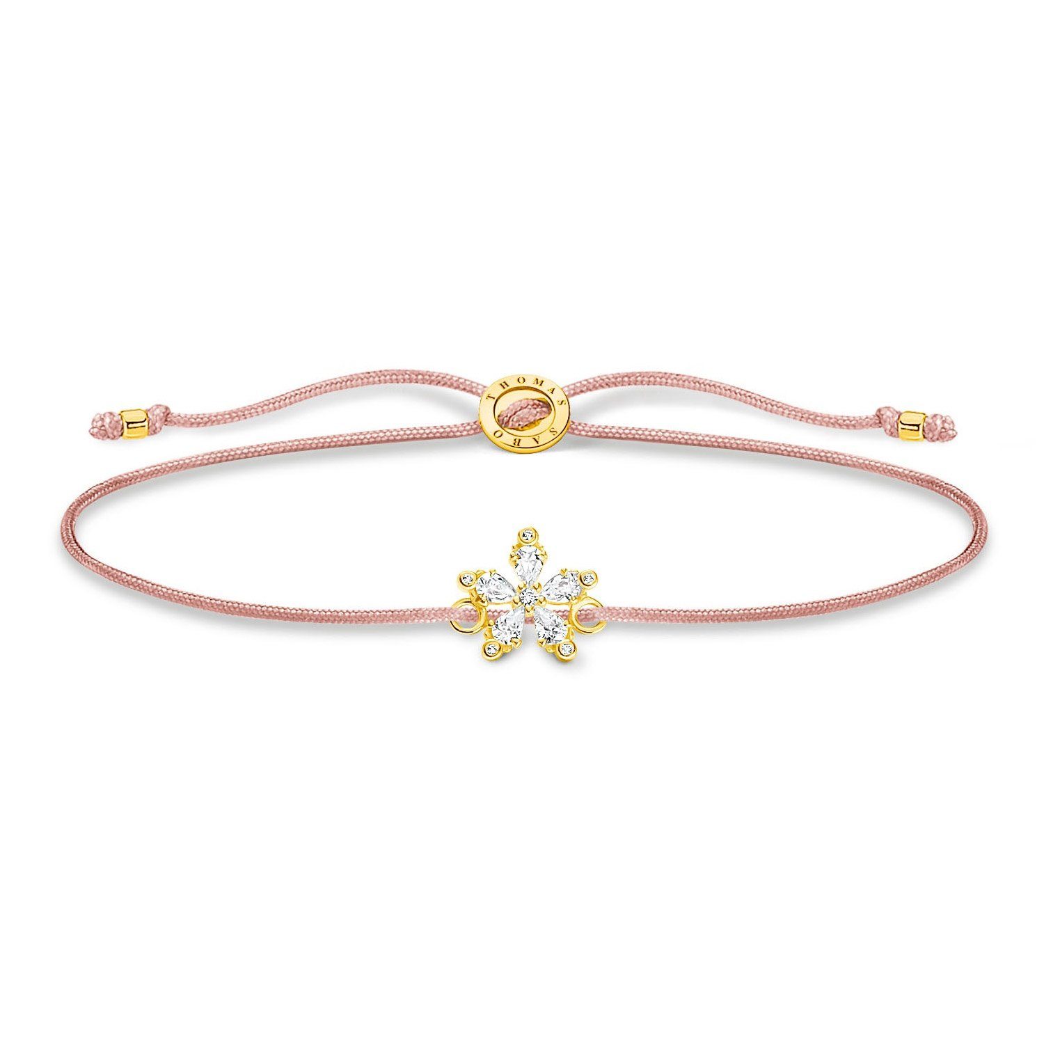 THOMAS SABO Silberarmband -L20v Blume Goldfarben