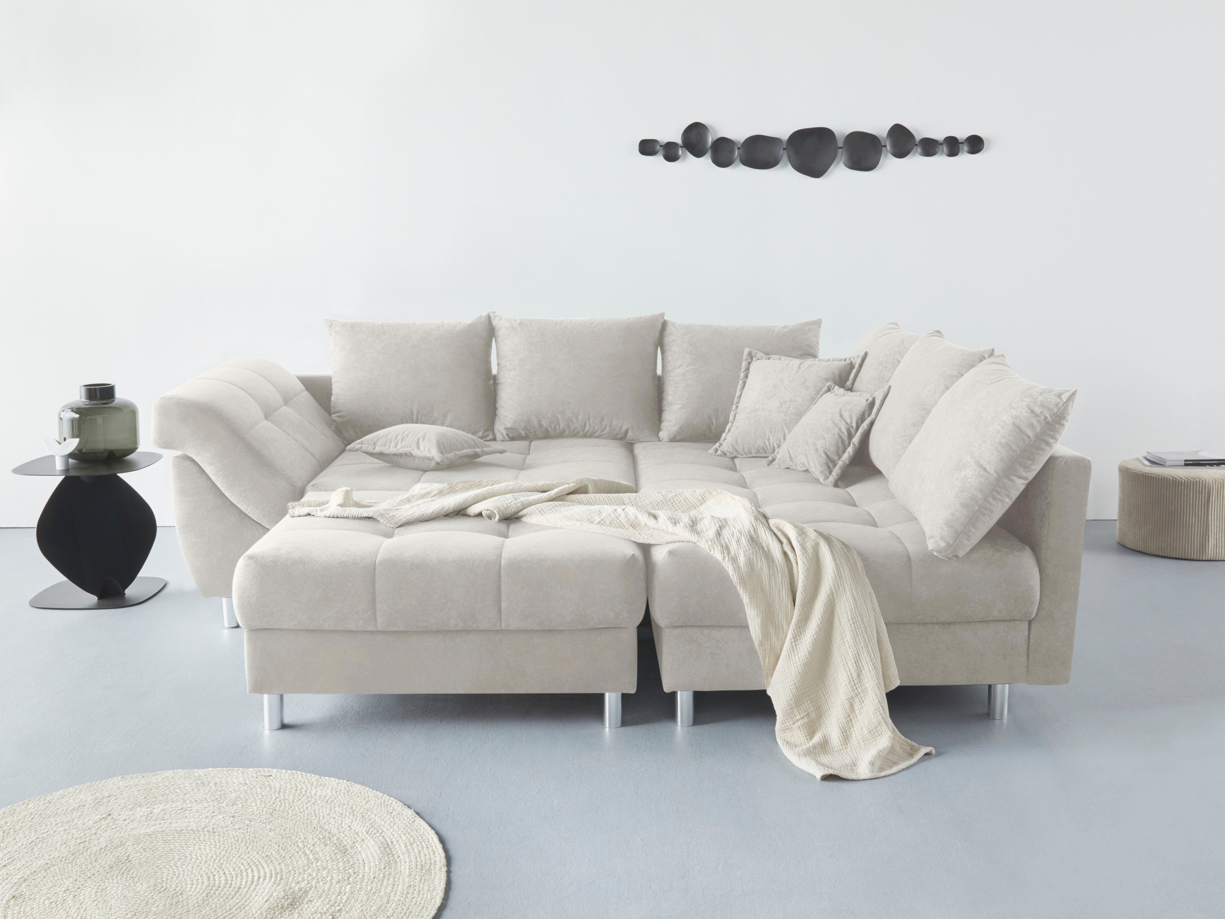 Hocker, Joseli, montierbar Recamiere Ecksofa und (Spar-Set), oder links Polstergarnitur rechts AB COLLECTION