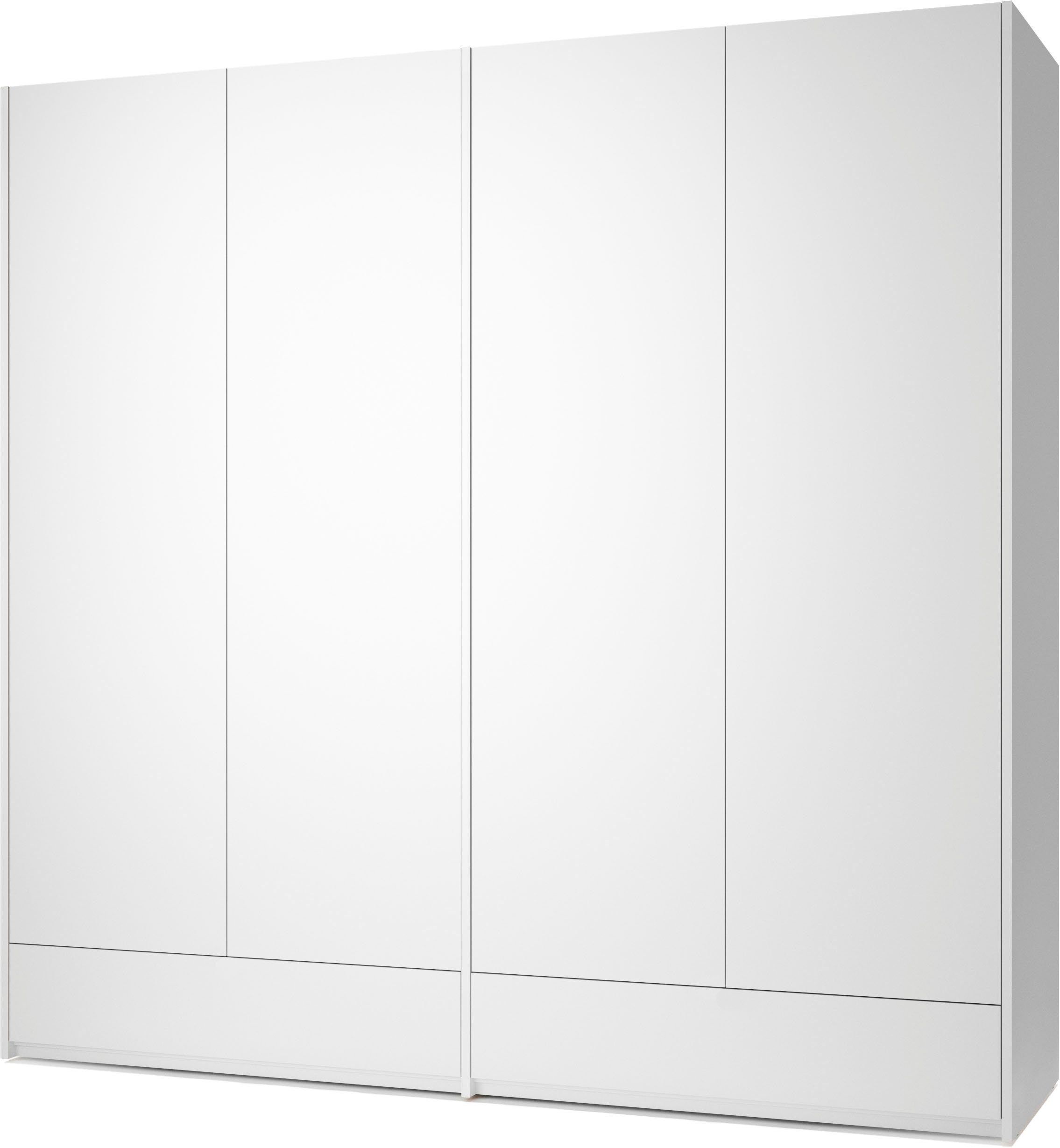 Müller SMALL LIVING Kleiderschrank Modular Plus Variante 4 inklusive 2 geräumiger Schubladen weiß | weiß