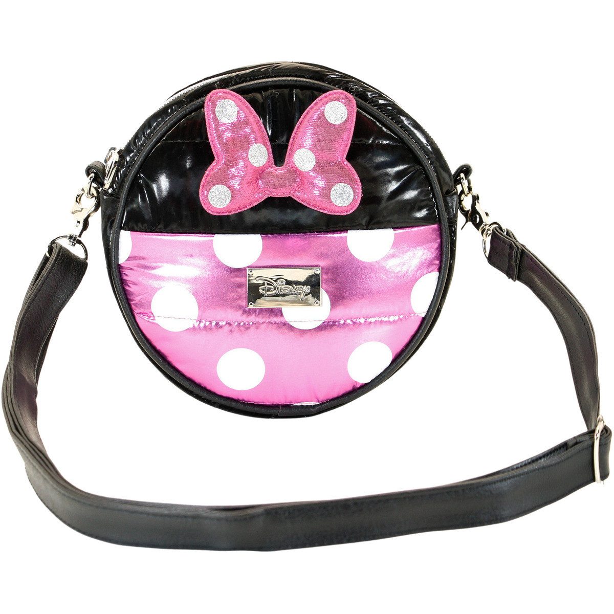 Disney Umhängetasche Minnie Mouse Air-Padding Round Unisex Kinder, Handtasche, Shopper, Crossbody Bag, Schultertasche, Hobo Bag