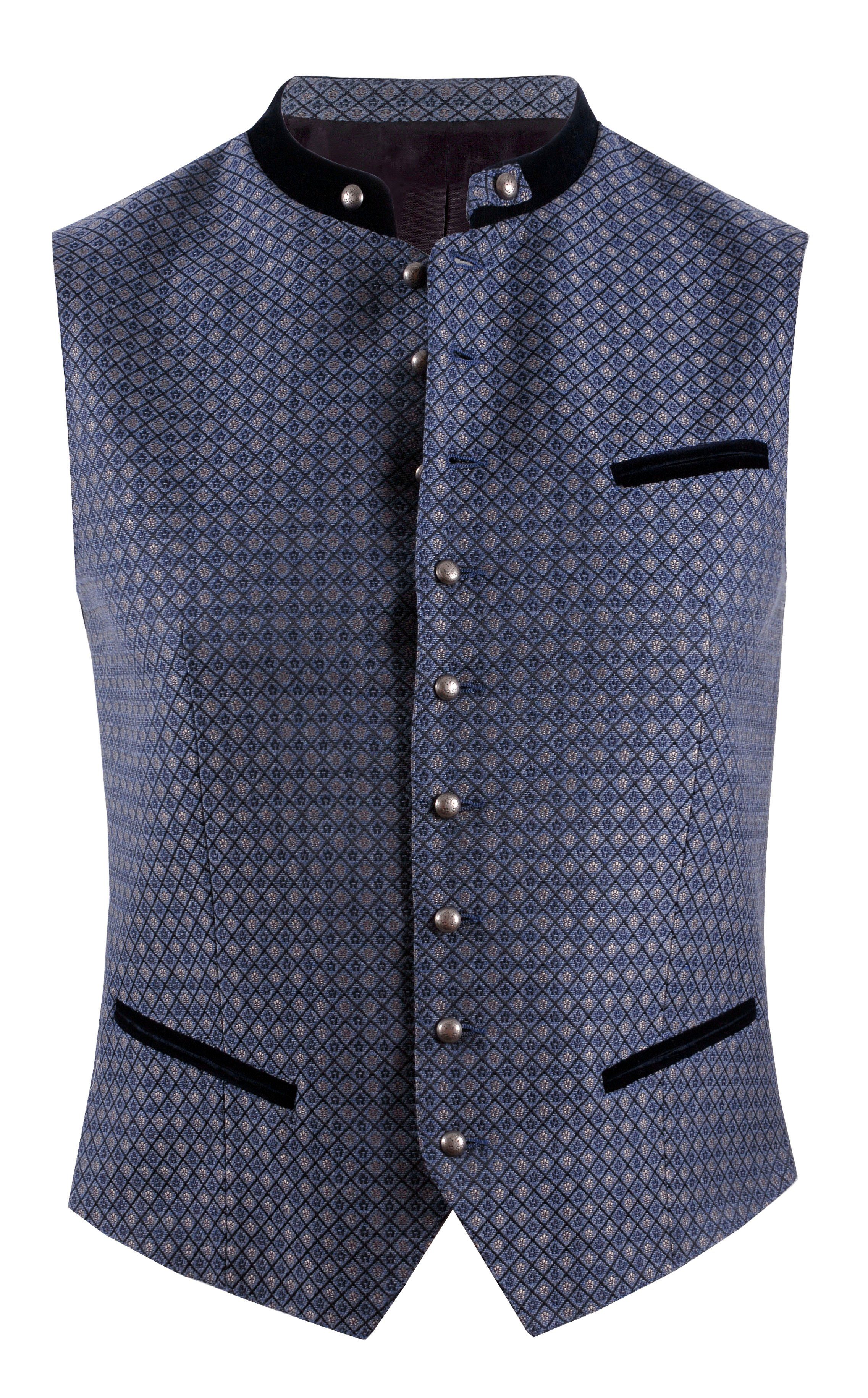 Moschen-Bayern Trachtenweste Trachtenweste Herren Weste Trachten Gilet Herrenweste Blau Weste, Weste mit Stehkragen, Hochzeitsweste, Anzugweste, Stoffweste