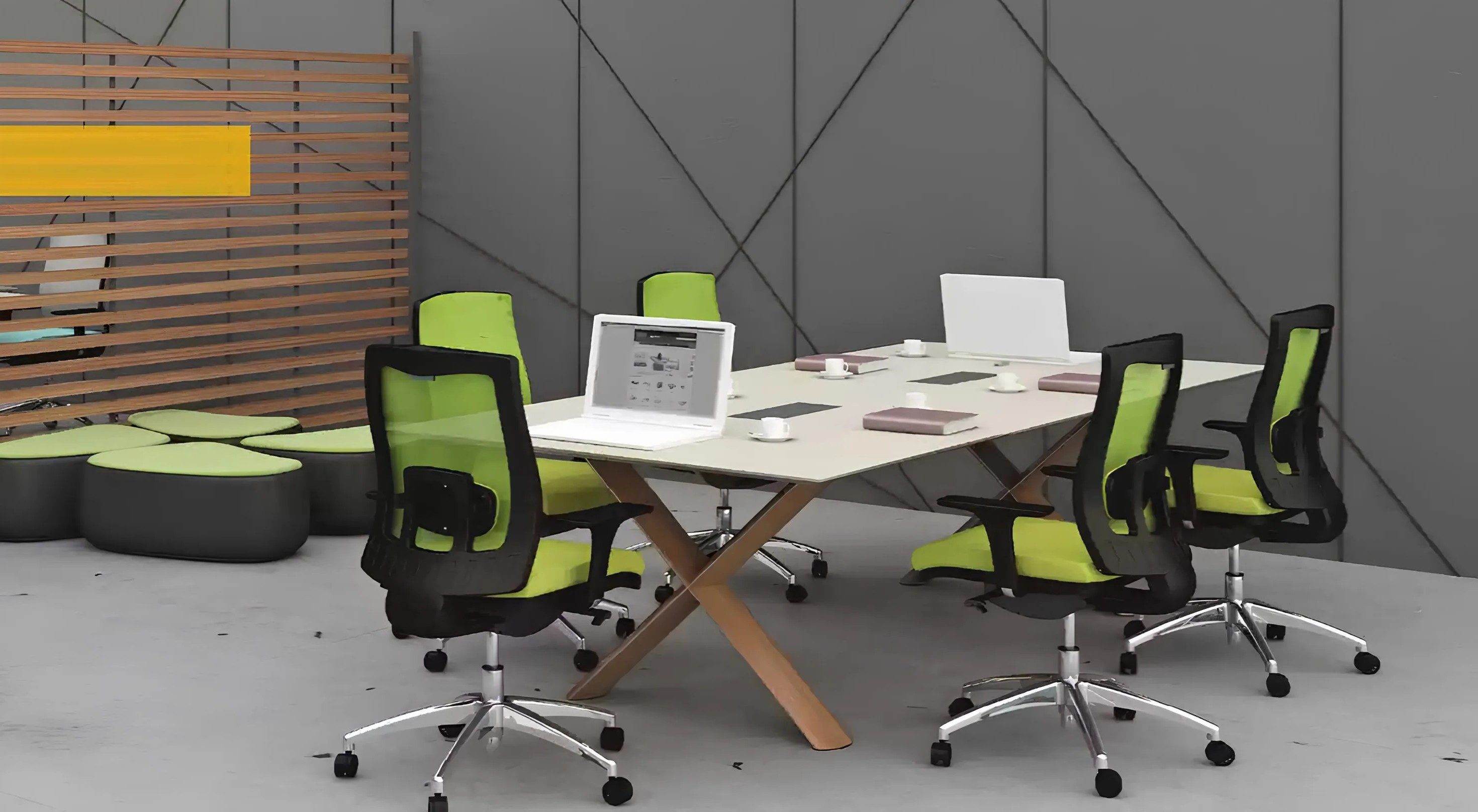 Xlmoebel Konferenztisch Großer Arbeitstisch aus Holz für modernes Bürodesign, Made in Europa