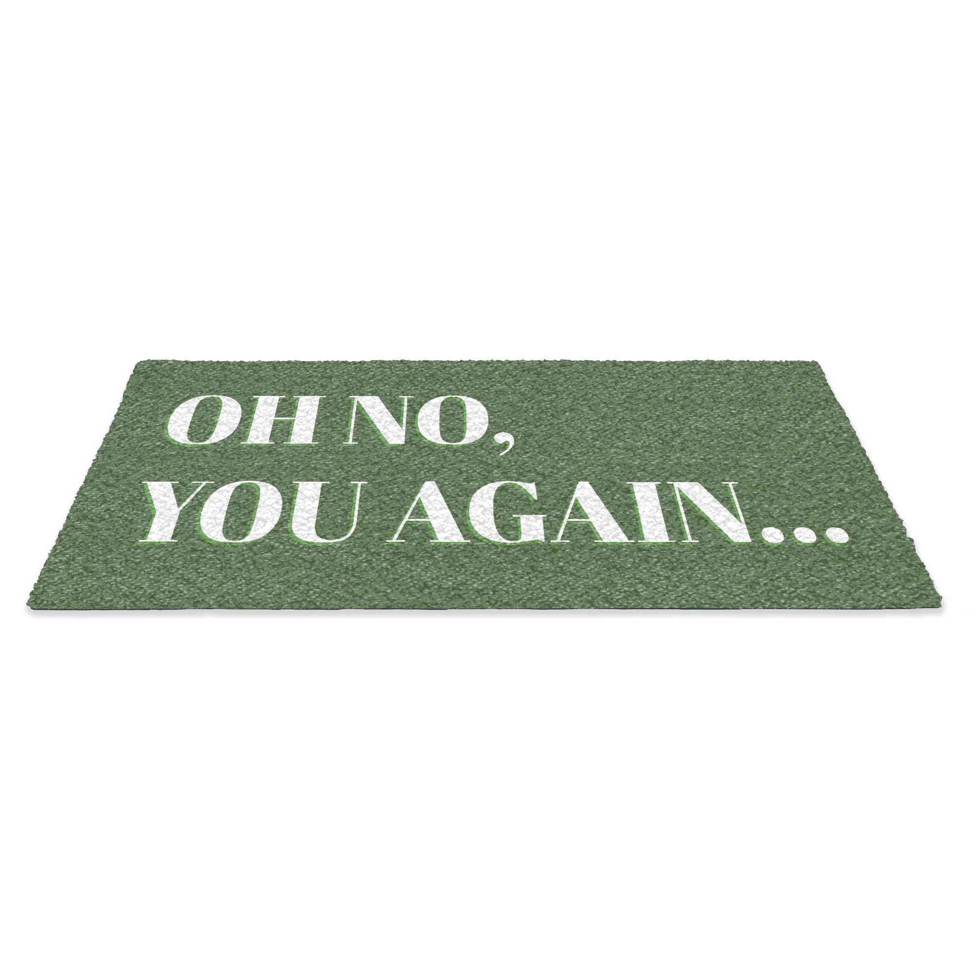 MuchoWow Fußmatte Zitat - Grün, Rechteckig, innen Schmutzfangmatte, Tür, Schmutzfänger Flur, Teppich, 60x40 cm