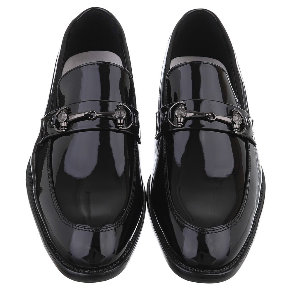 Coolwalk Elegante Herrenschuhe mit Schnalle für festliche Anlässe Slipper (90503678) Blockabsatz Business-Schuhe in Schwarz