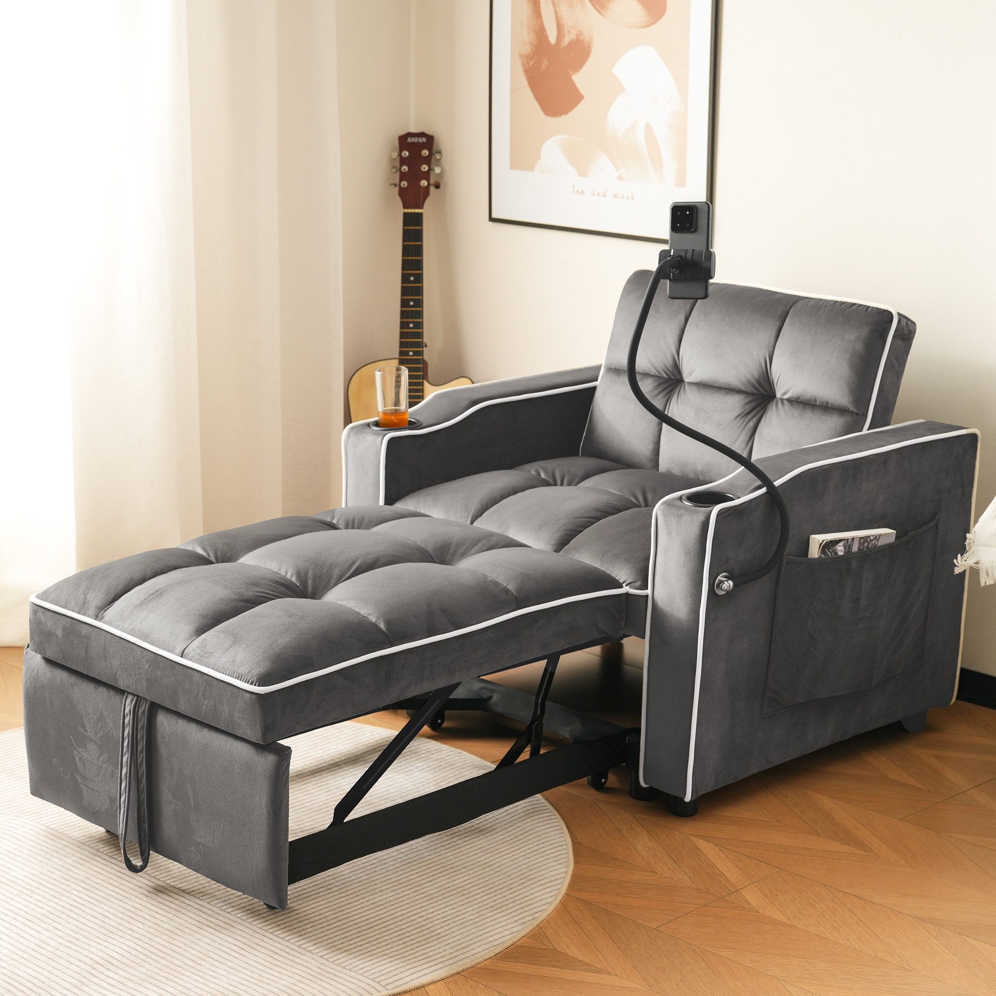 Furnishings Home Schlafsofa 3-in-1 Chaiselongue Loungesofa, 1 Teile, Mit Ge günstig online kaufen