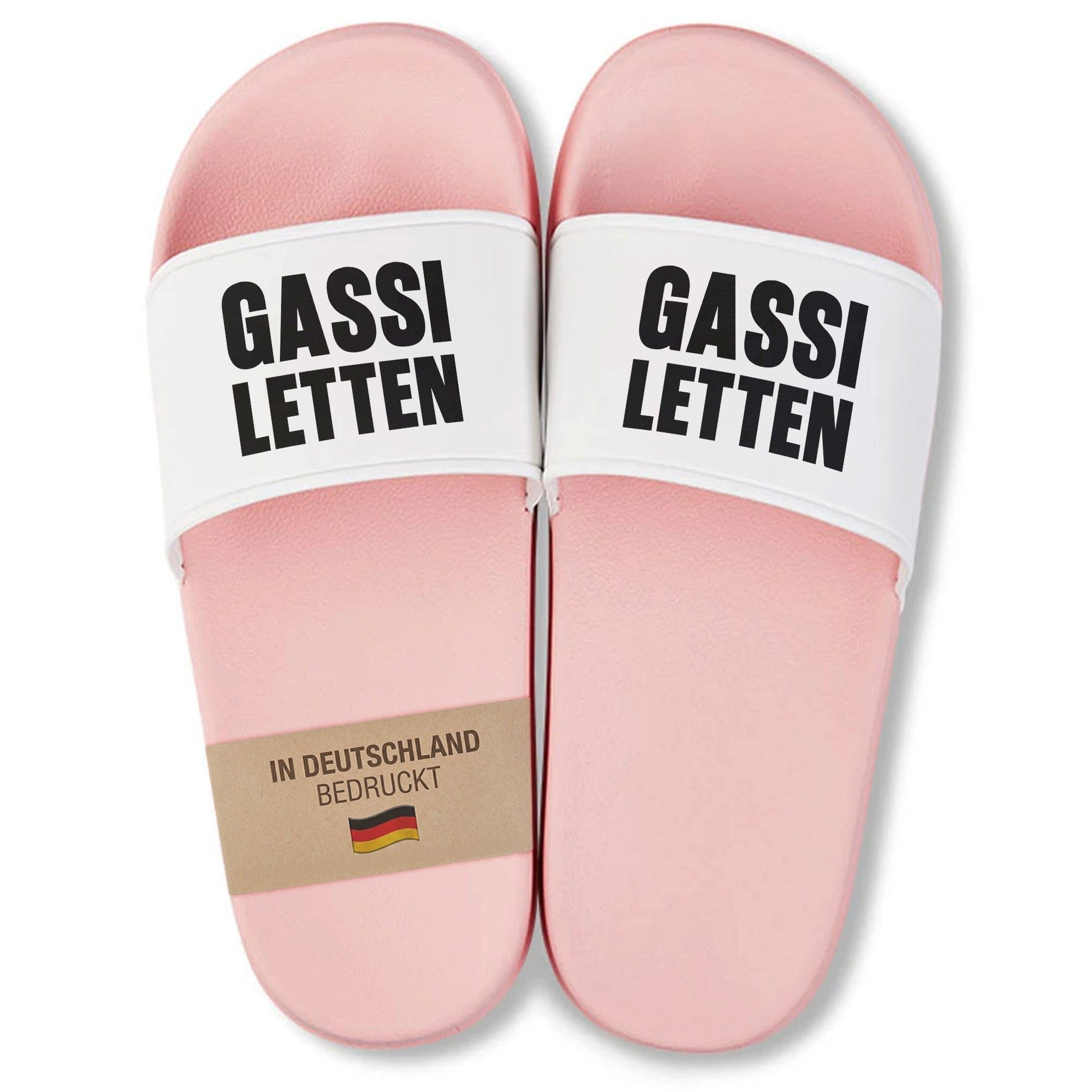 22Feels Badelatschen Pink Geschenk Hundemama Frauen Damen Spruch Gassi Letten Badepantolette IN DEUTSCHLAND BEDRUCKT