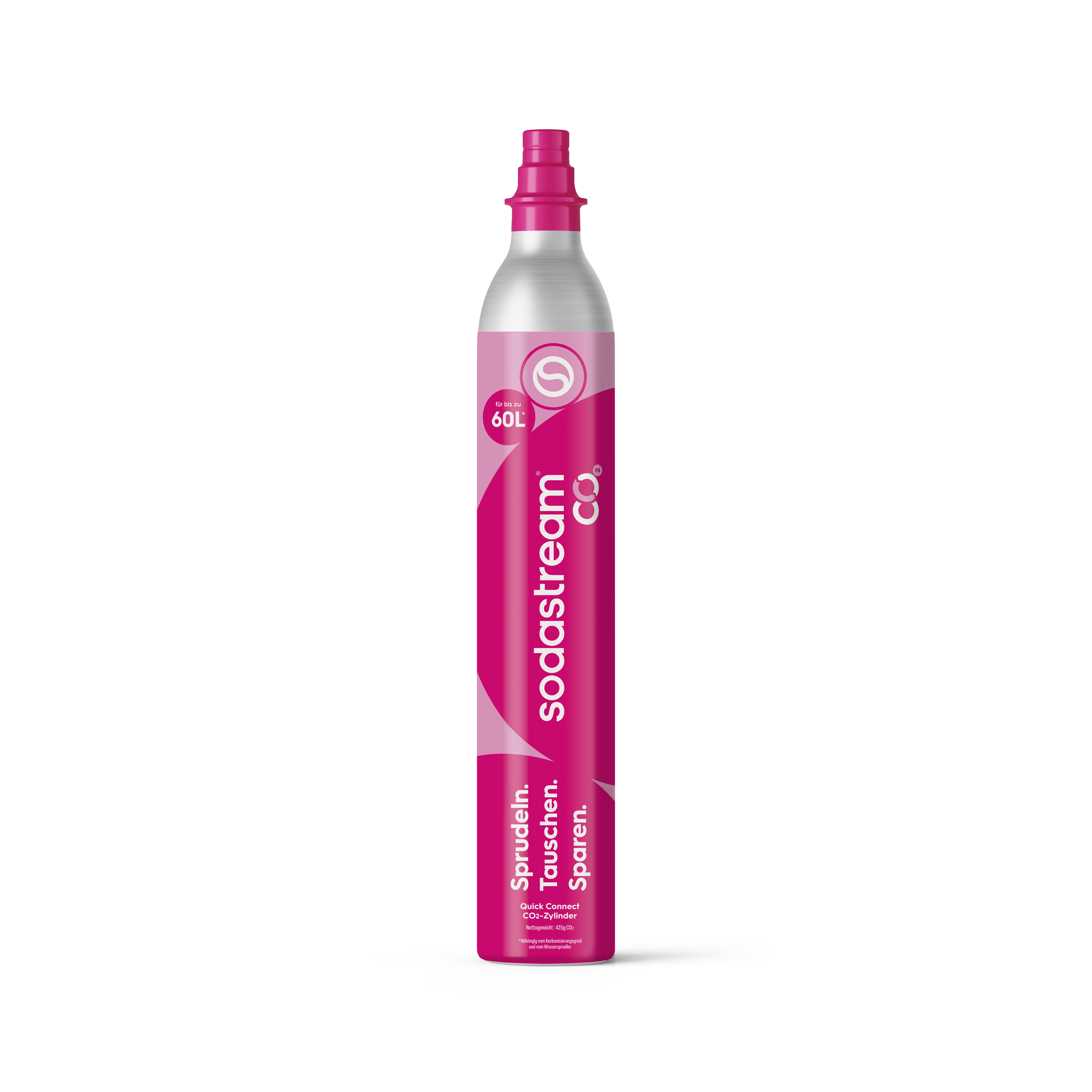 SodaStream CO₂-Zylinder Reservezylinder QC 60l SodaStream, 1 St., Quick Connect System, kompatibel mit Quick Connect Wassersprudlern