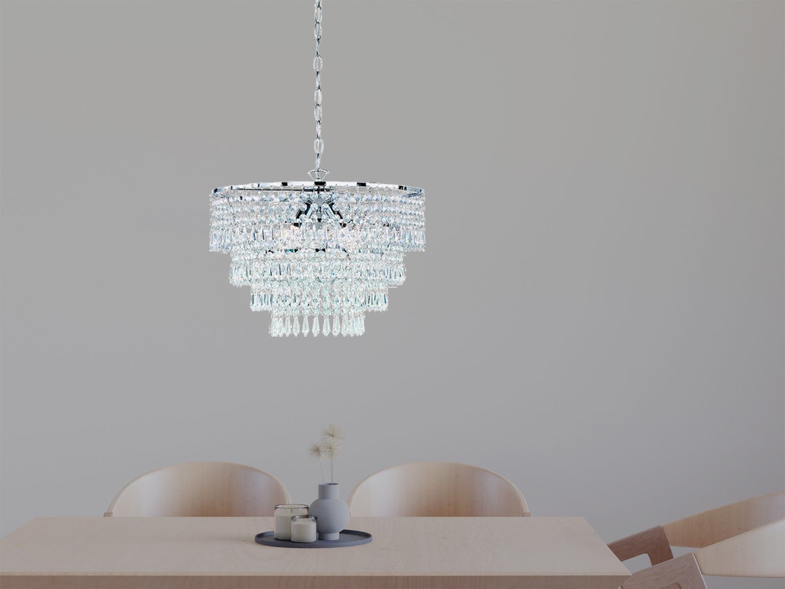 Reality Leuchten LED Kronleuchter, Dimmfunktion, LED wechselbar, Warmweiß, günstig online kaufen