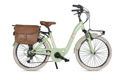 VENICE - I love Italy E-Bike, 6 Gang, Kettenschaltung, 468 Wh Akku, Elektro-Citybike MONOTUBO Classic Lady 24 Zoll