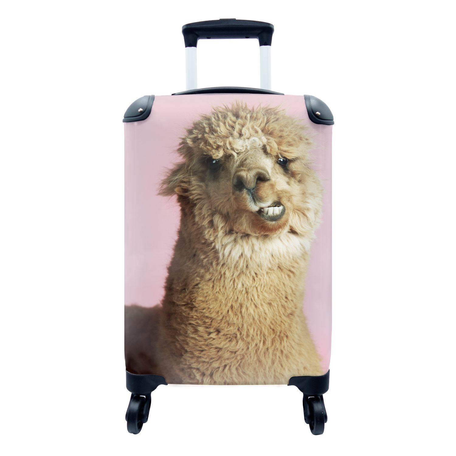 Handgepäck Porträt - mit Alpaka, für Reisetasche MuchoWow Trolley, Rollen, rollen, 4 - Reisekoffer Ferien, Handgepäckkoffer Tiere